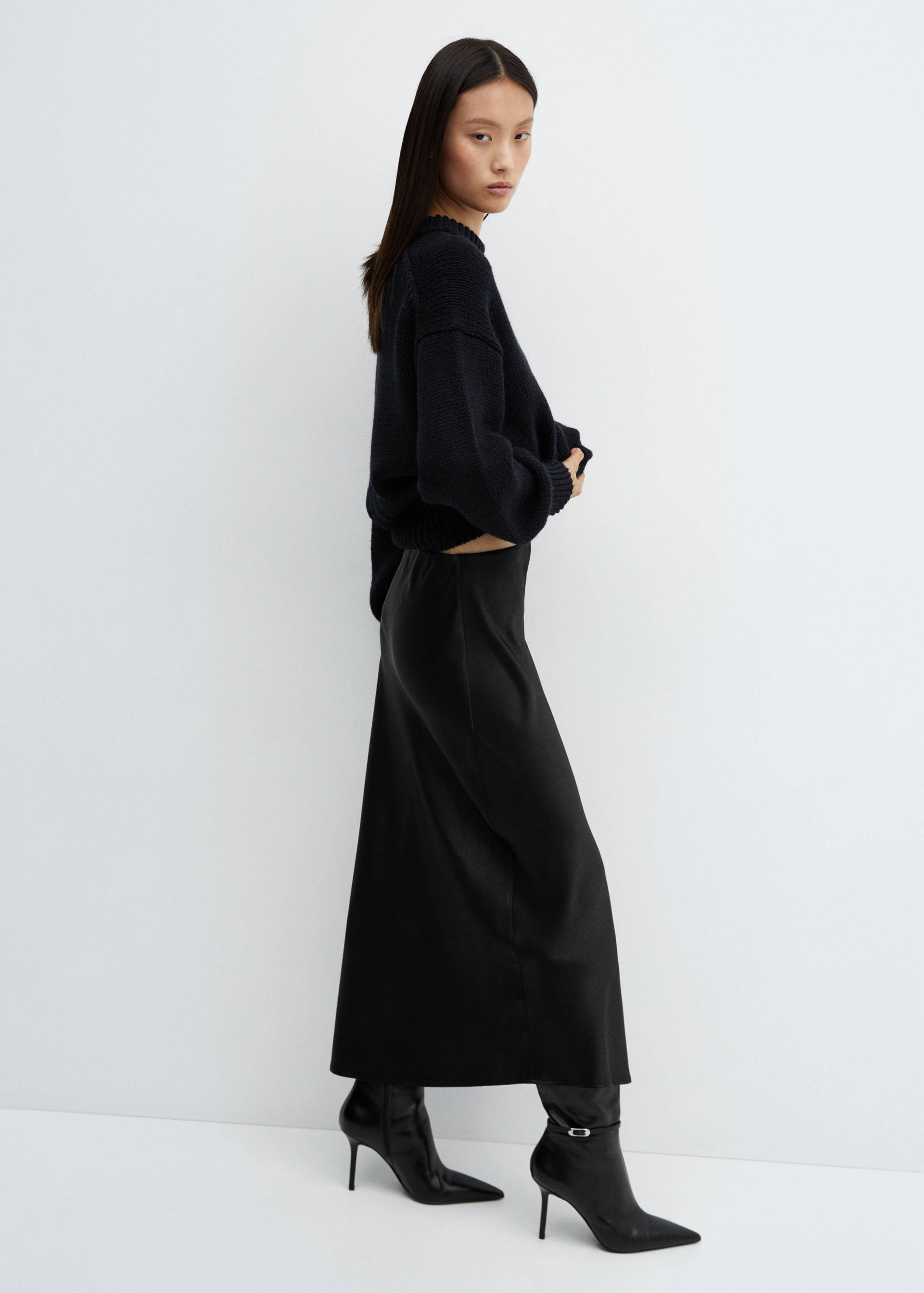 Falda midi satinada - Detalle del artículo 2