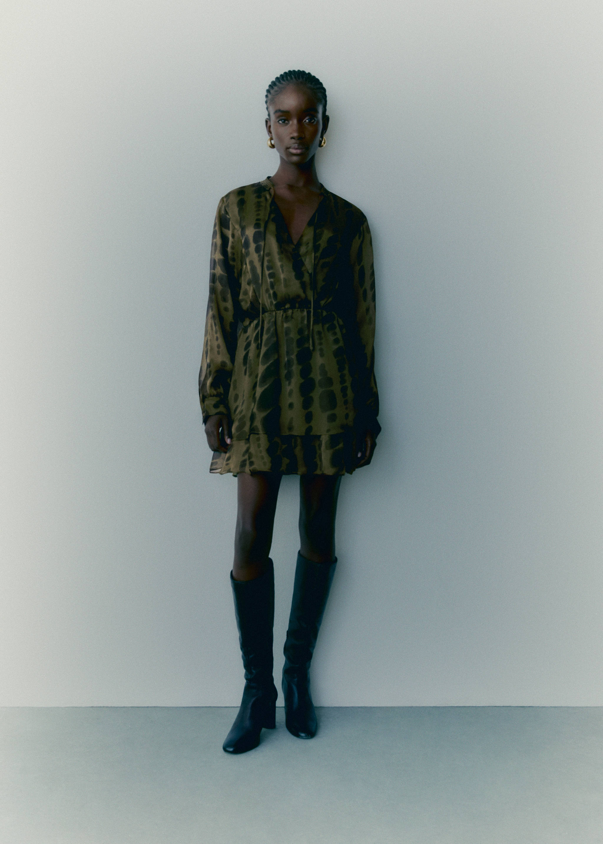 Vestido satinado estampado - Detalle del artículo 6