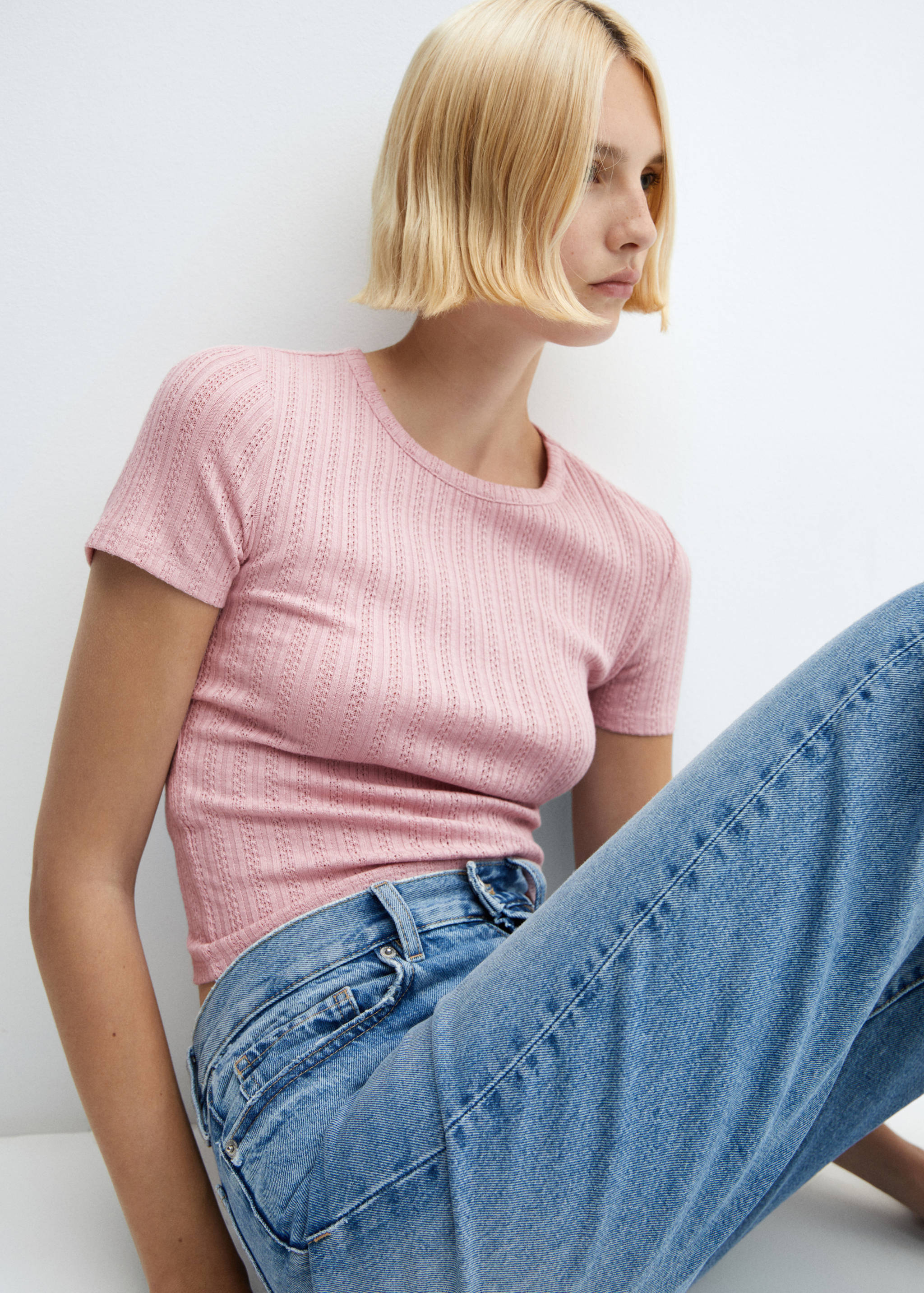 Camiseta canalé textura - Detalle del artículo 2