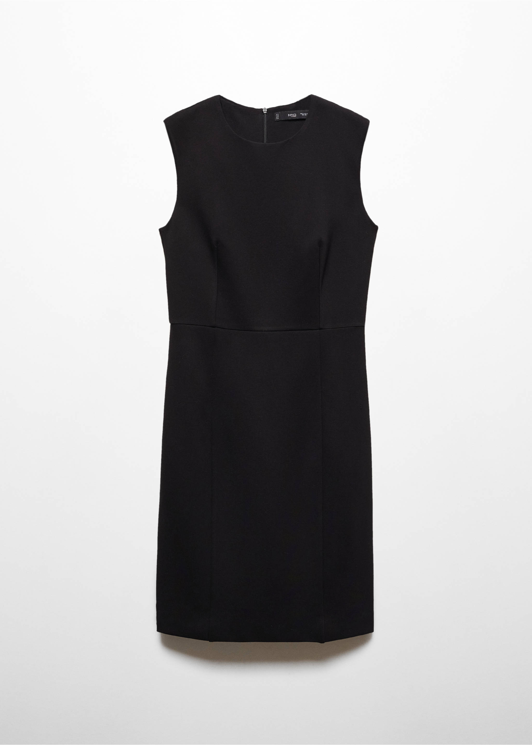 Roma-knit sleeveless dress - Article without model, Black. Ref: 67030485-00.