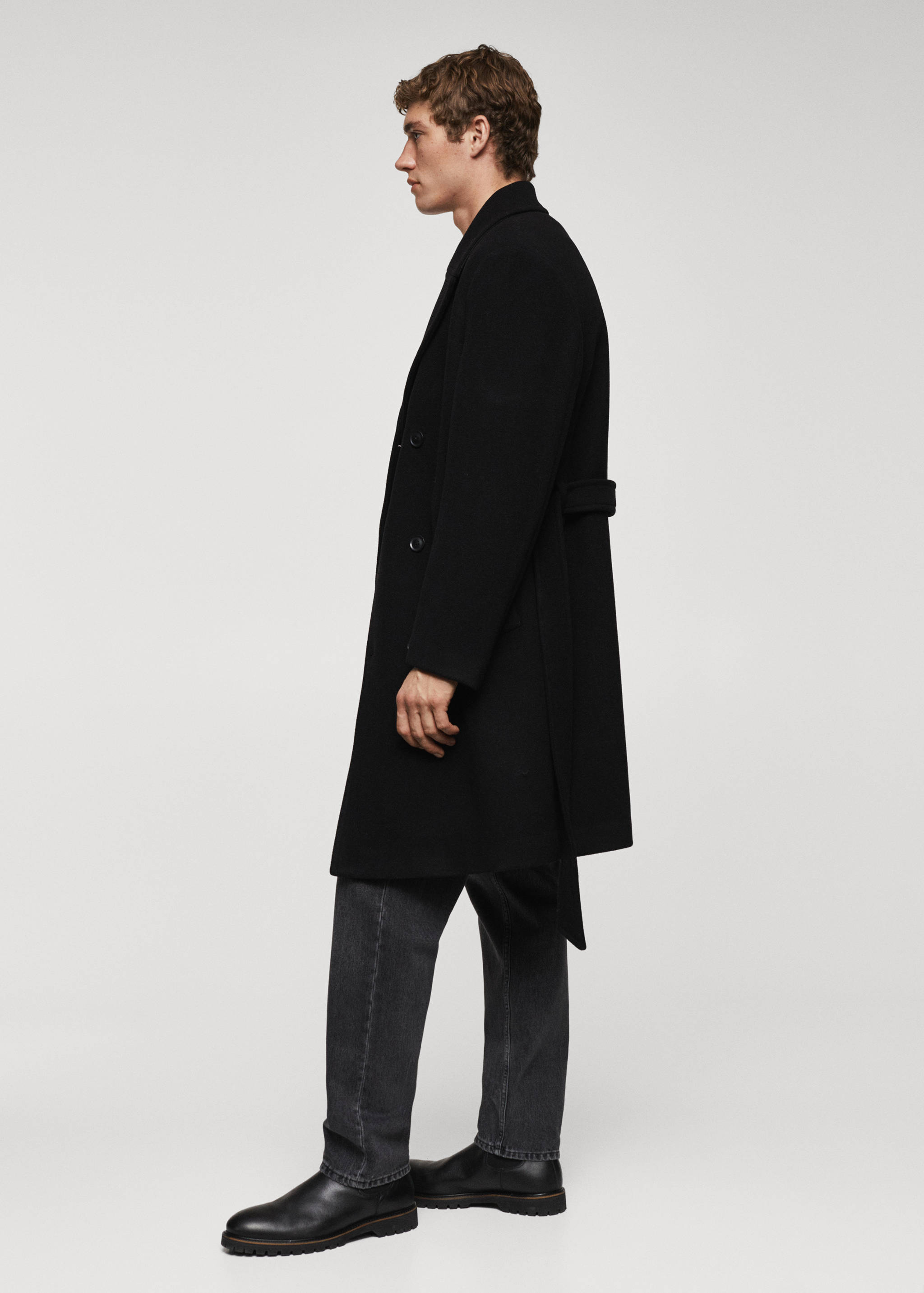 Manteau fait main laine ceinture - Détail de l'article 2