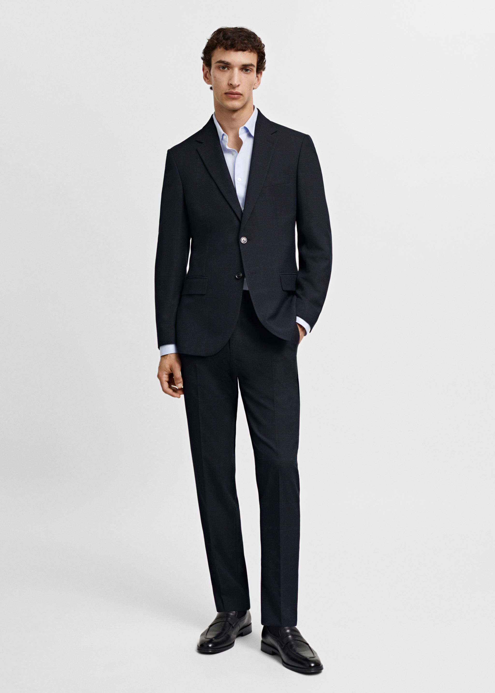 Stretch-fabric slim-fit suit jacket - General plane