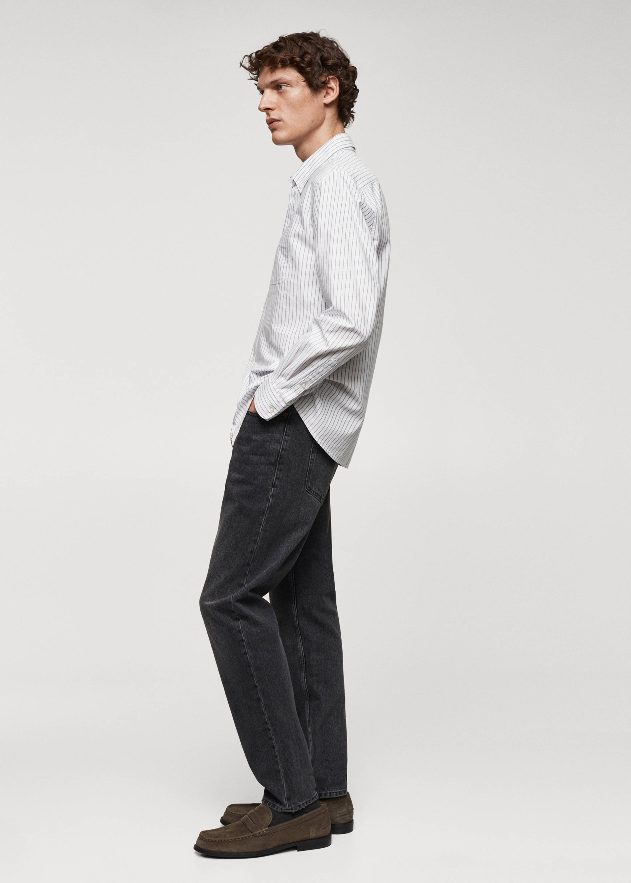 Chemise 100 % coton rayures bicolores - Détail de l'article 2