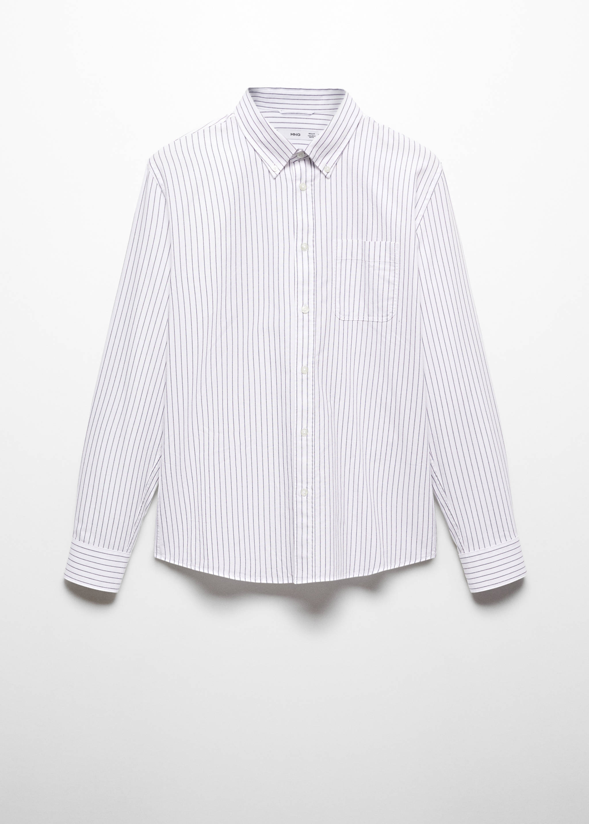 Chemise 100 % coton rayures bicolores - Article sans modèle