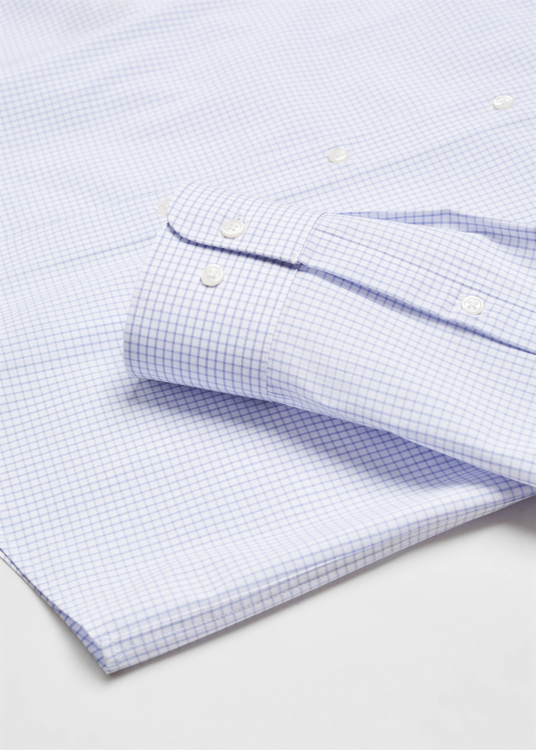 Camisa micro cuadro tejido stretch - Detalle del artículo 8