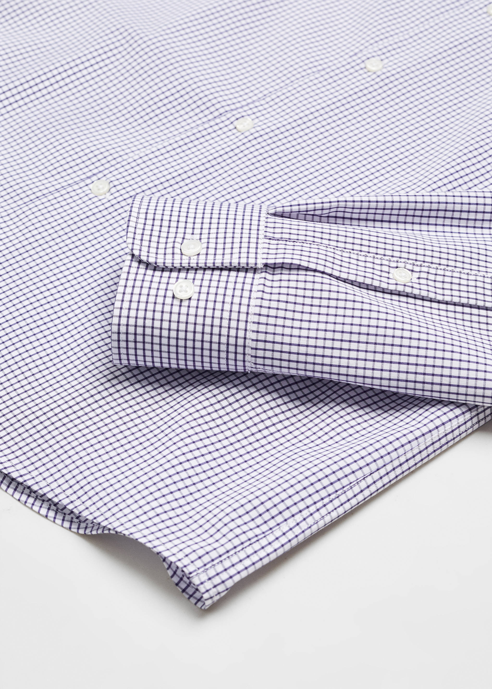 Camisa micro cuadro tejido stretch - Detalle del artículo 8
