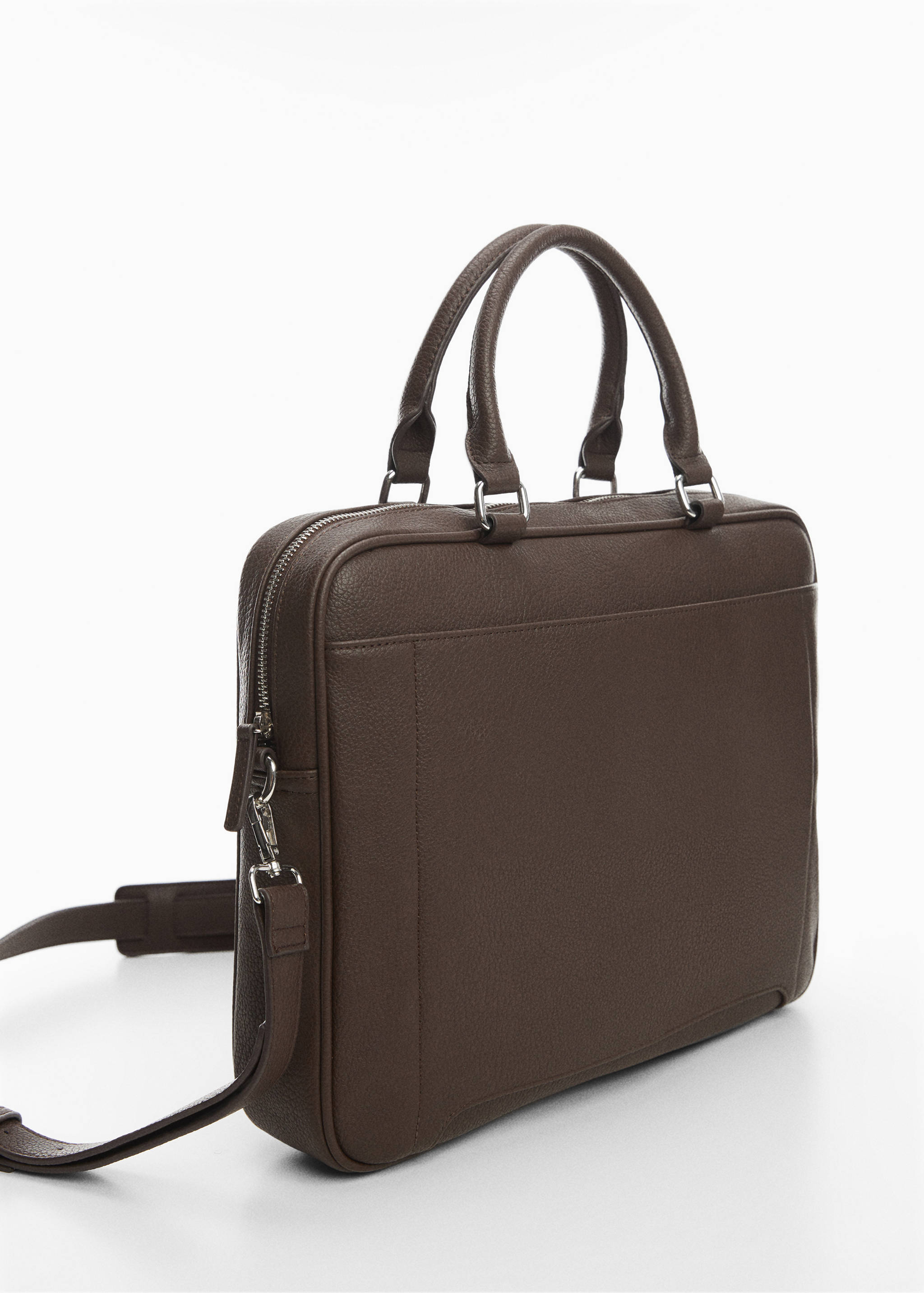 Faux-leather briefcase - Medium plane