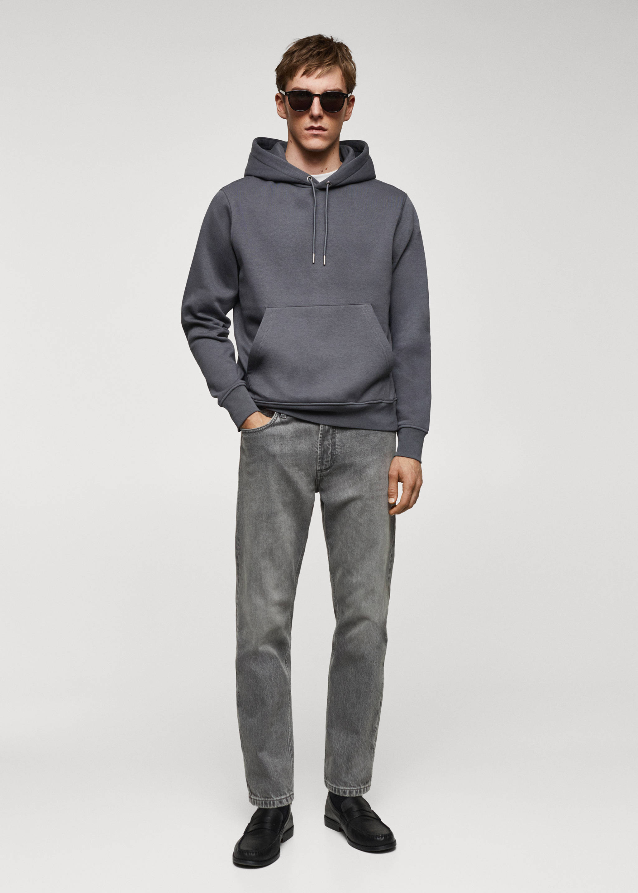 Sweat-shirt coton capuche kangourou - Plan général