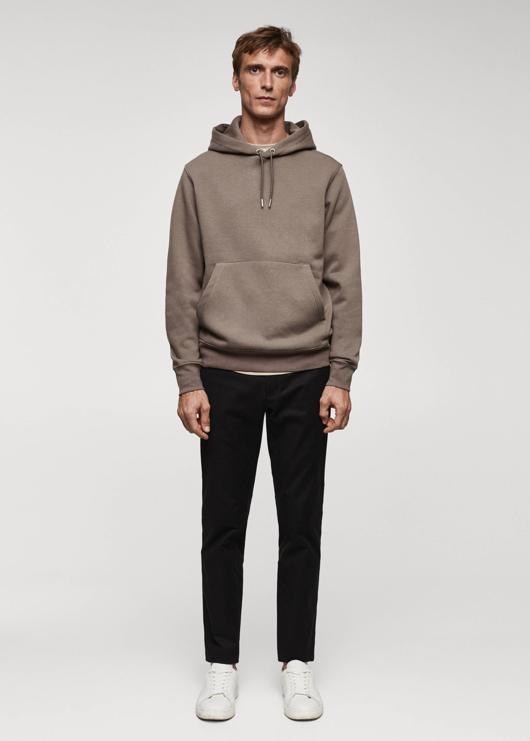 Sweat-shirt coton capuche kangourou - Plan général