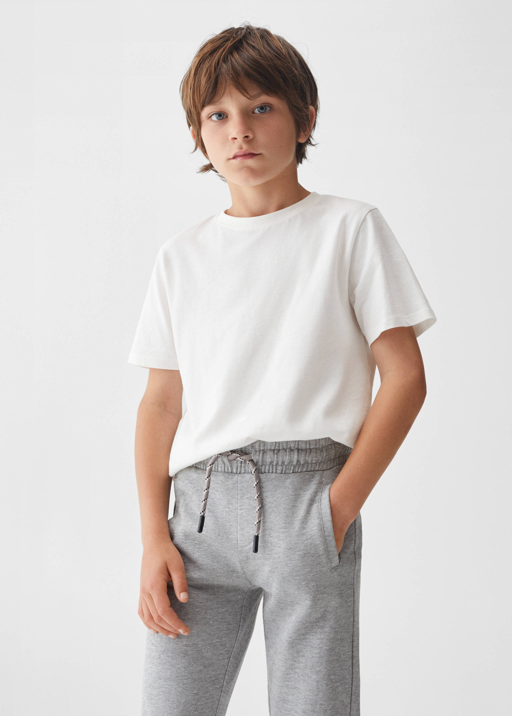 Cotton jogger-style trousers - Medium plane