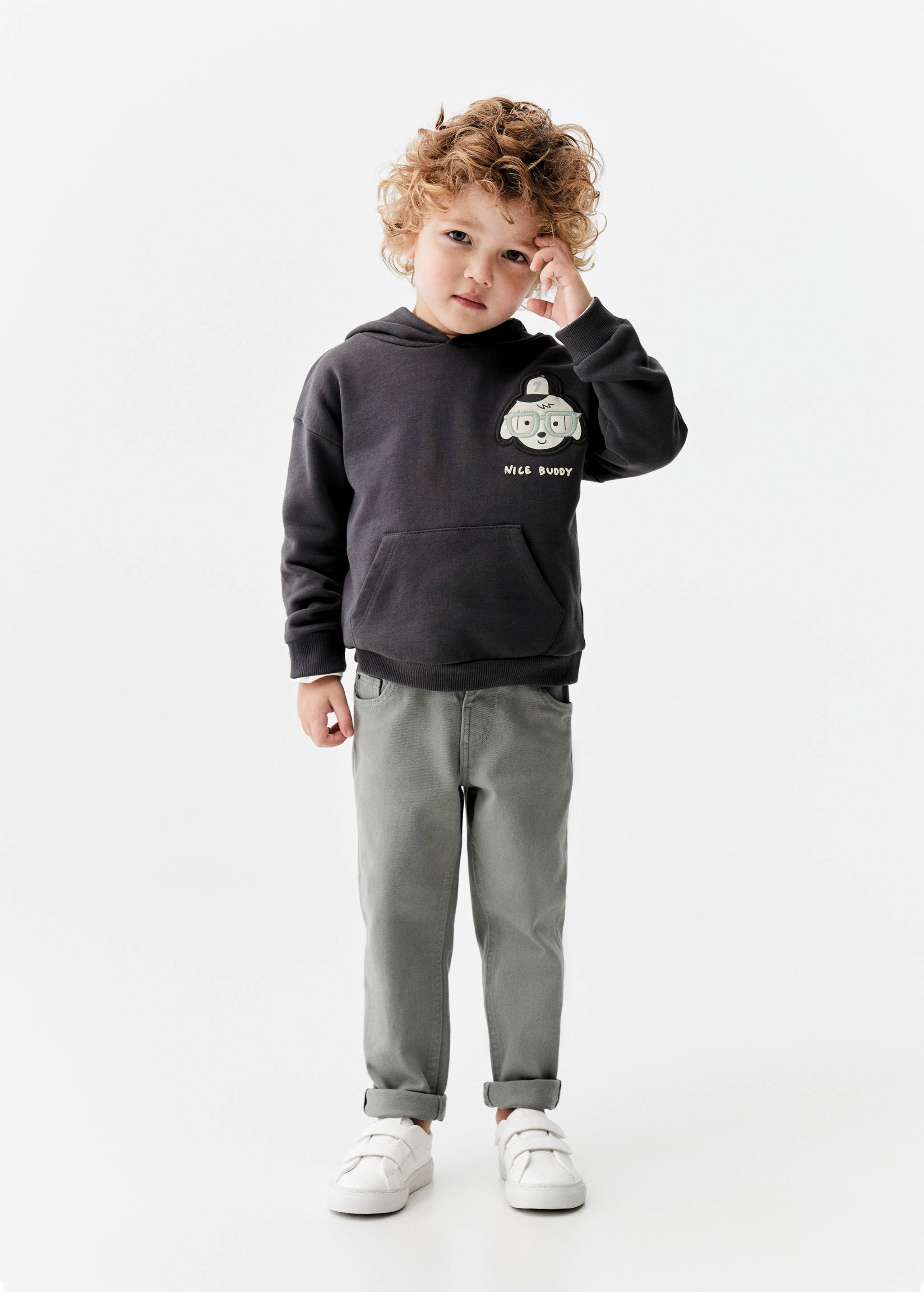 Embroidered drawing sweatshirt - General plane
