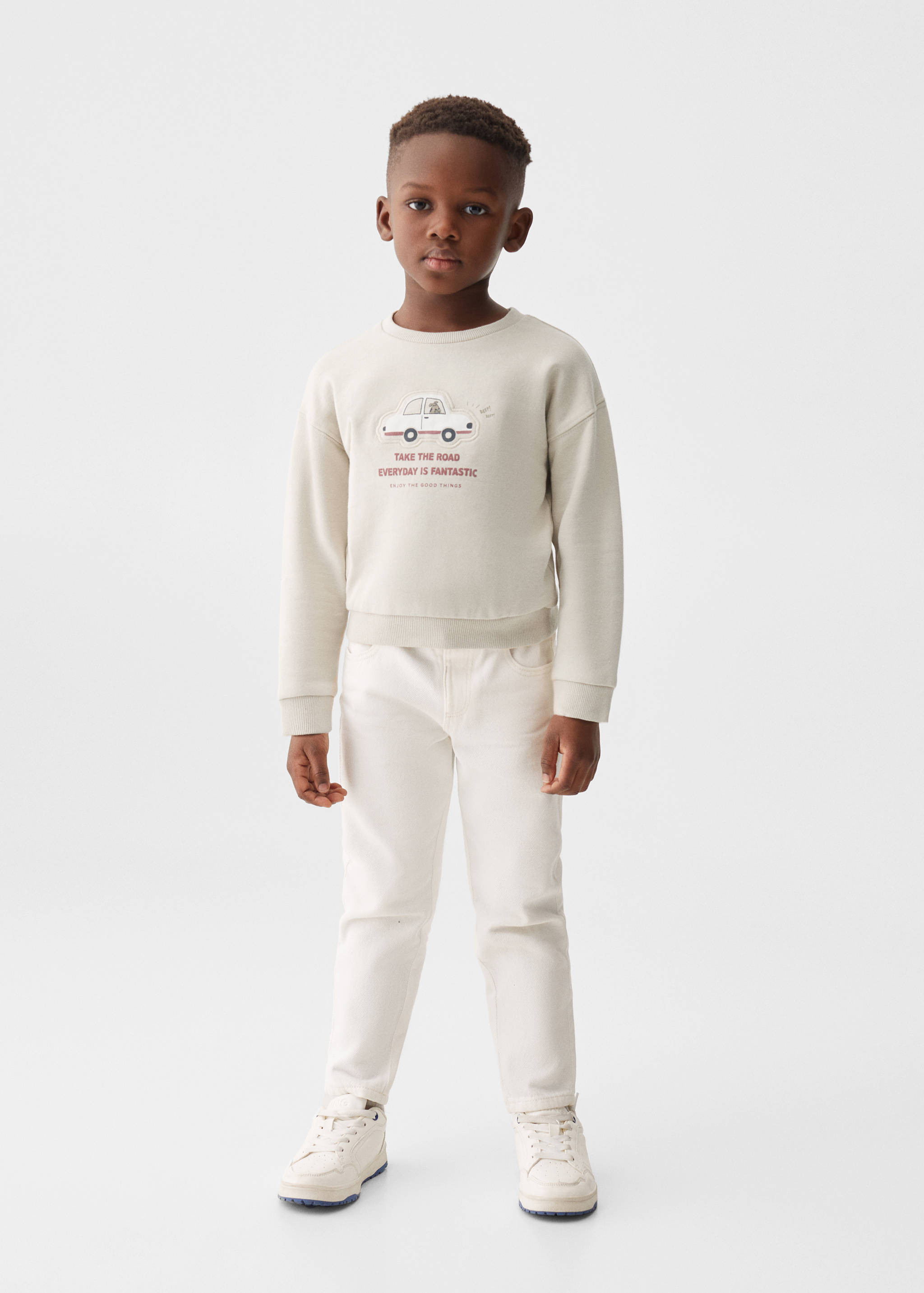 Printed cotton sweatshirt - General plane