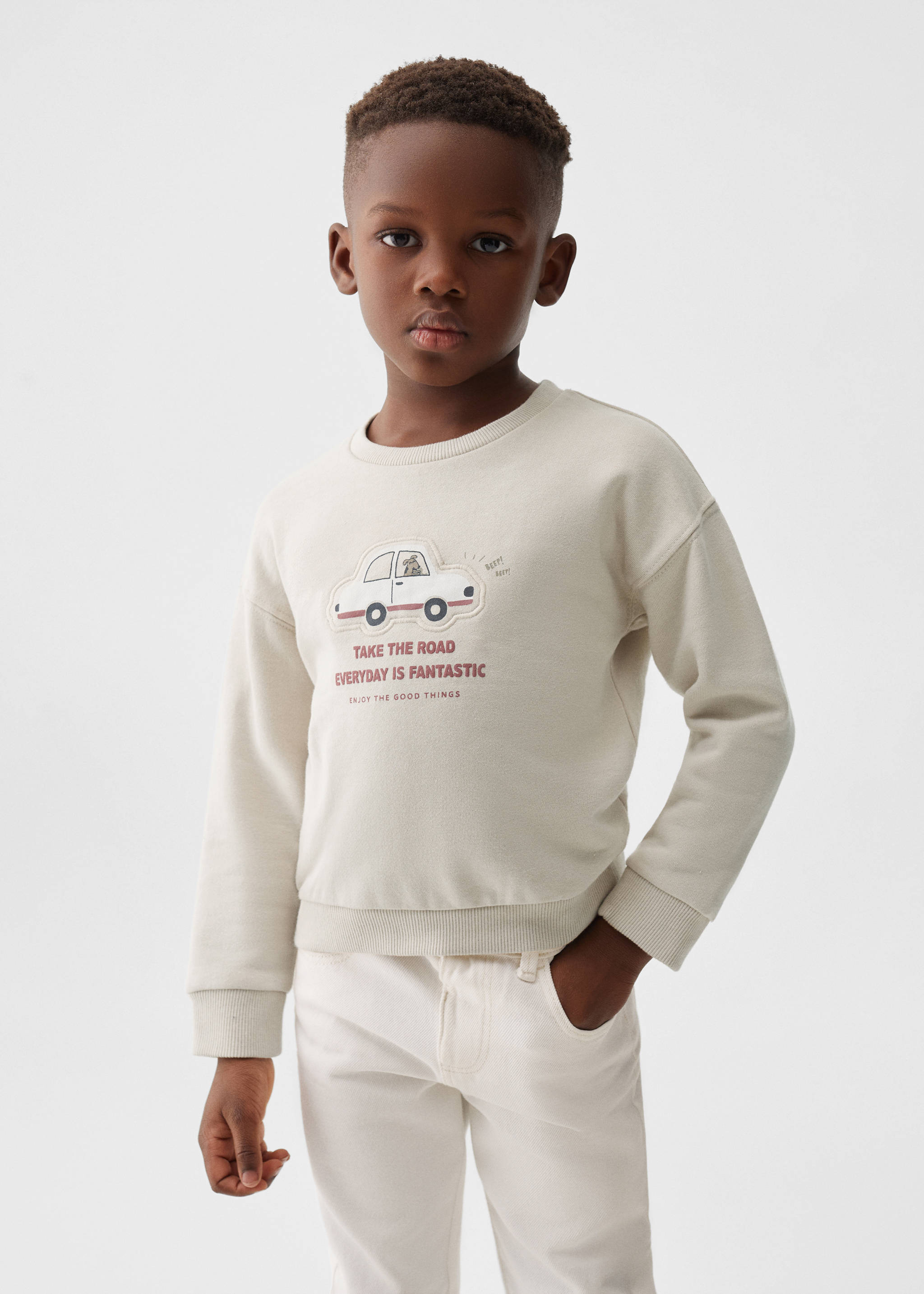 Printed cotton sweatshirt - Medium plane