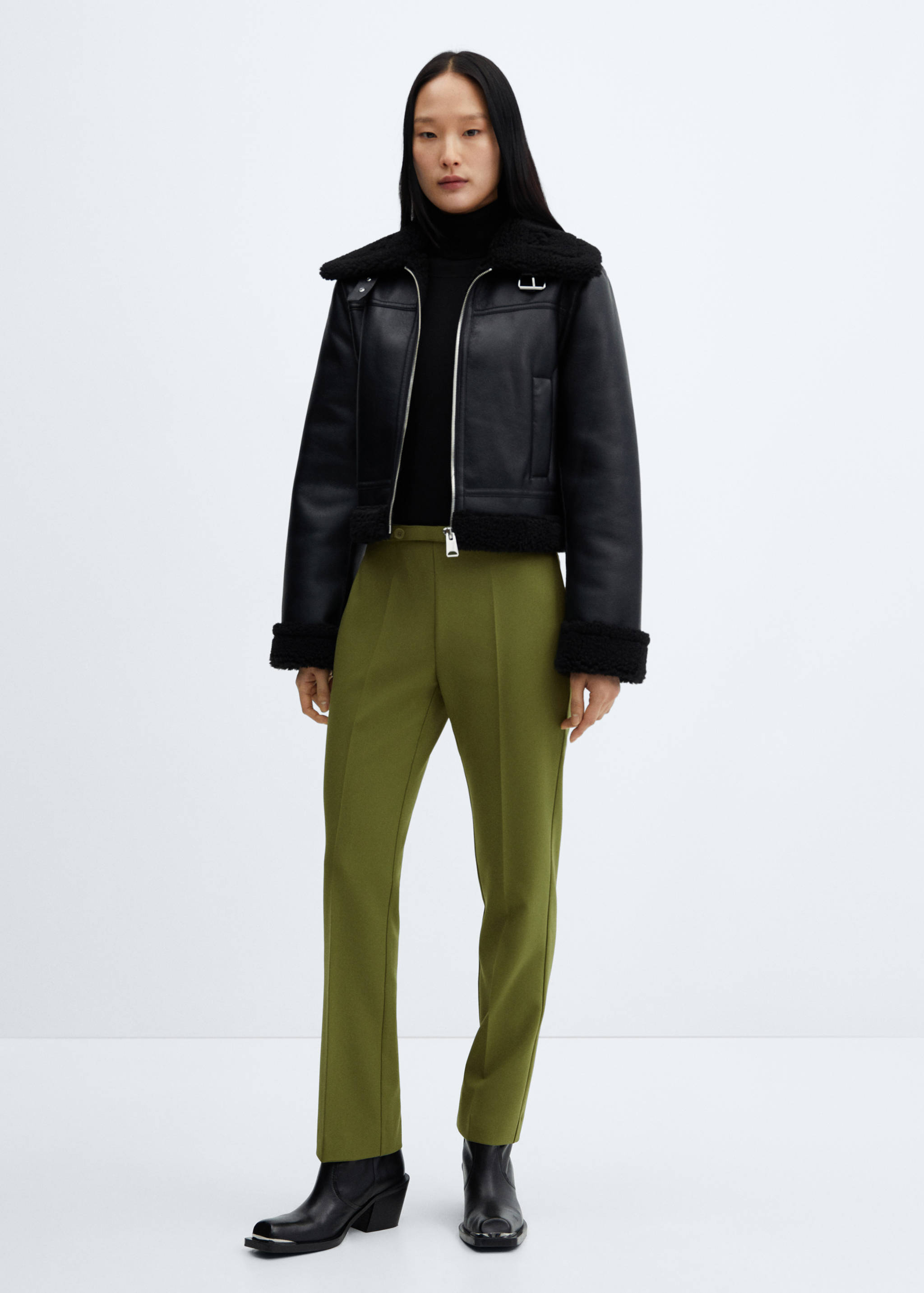 Belt straight-fit trousers - General plane