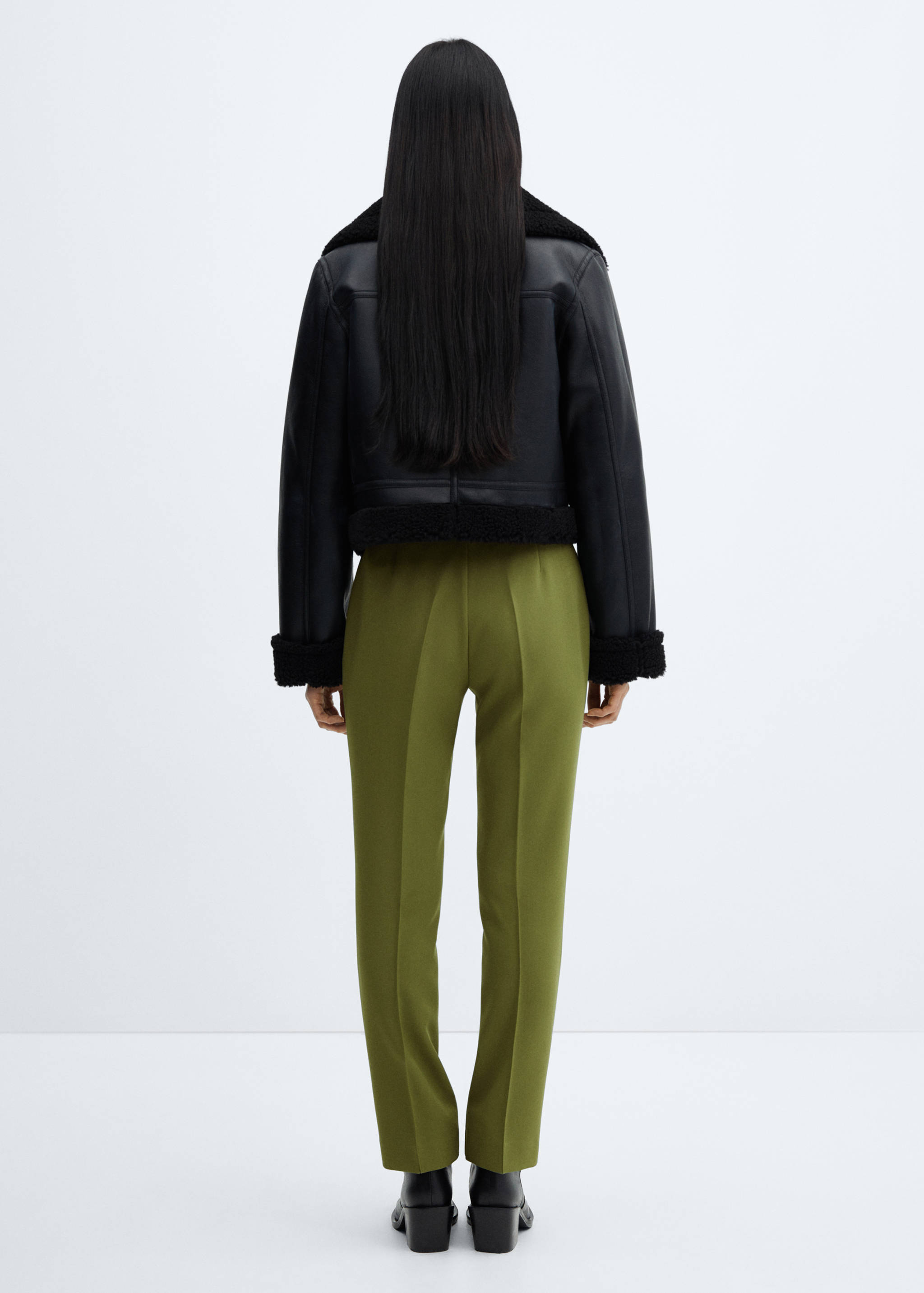 Belt straight-fit trousers - Reverse of the article