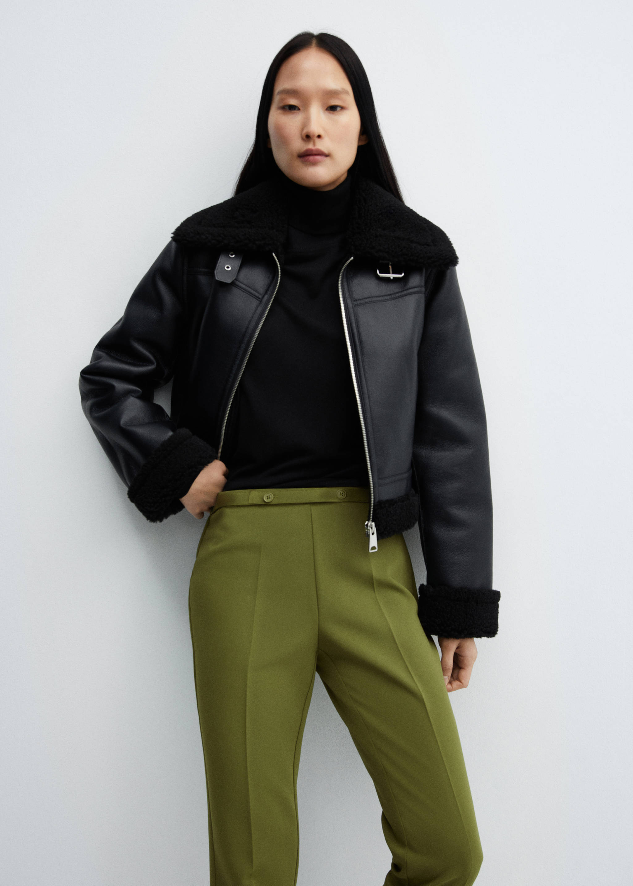 Belt straight-fit trousers - Details of the article 1