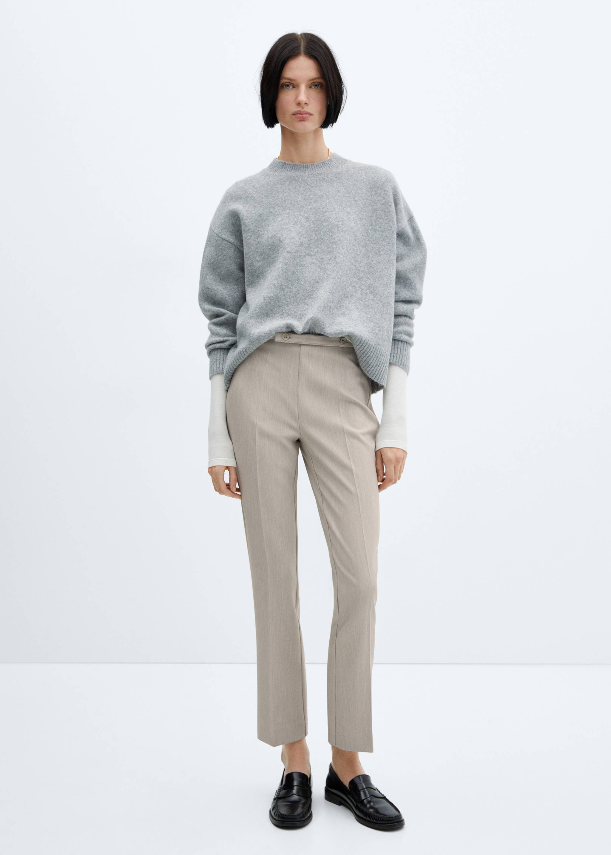 Belt straight-fit trousers - General plane