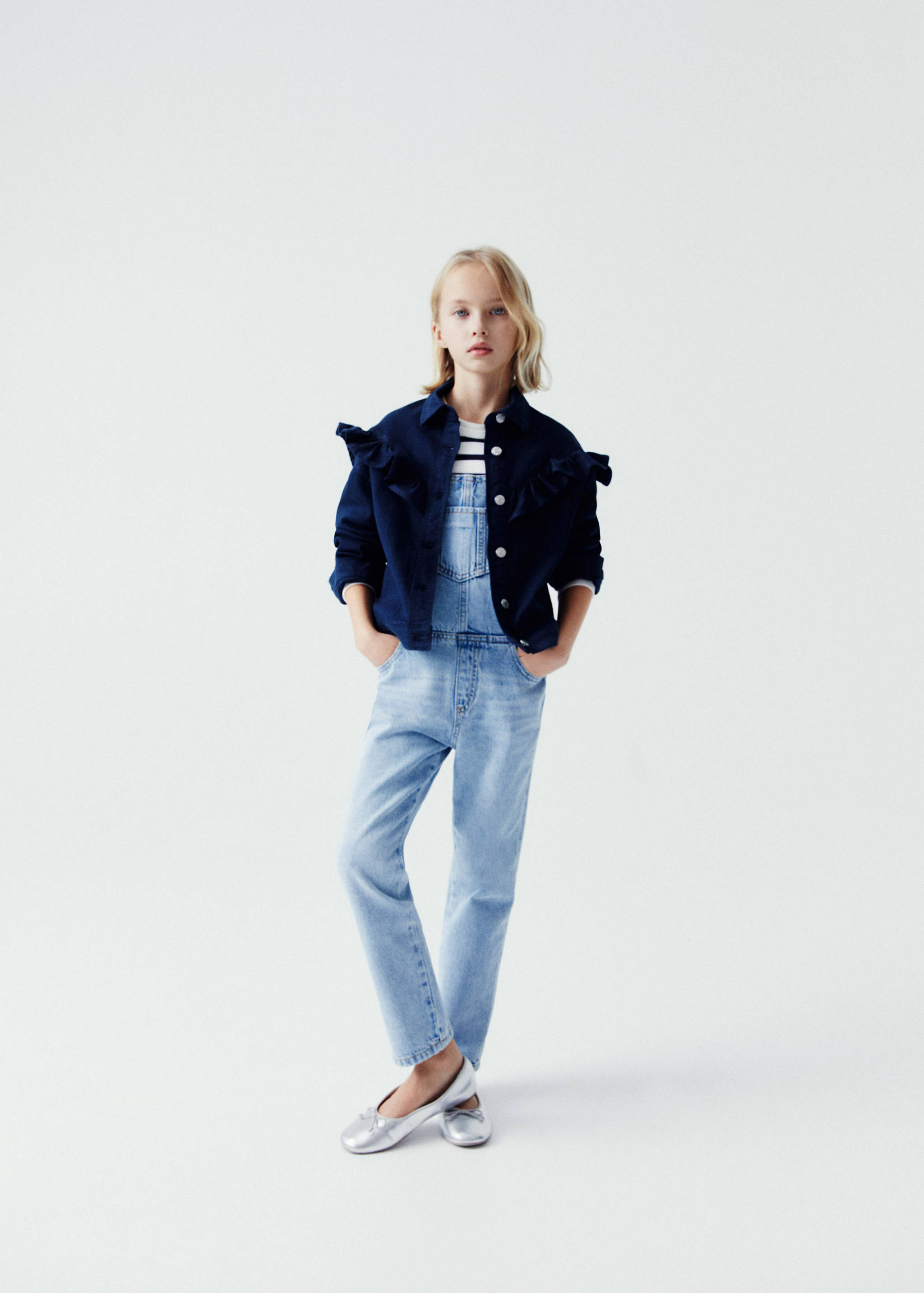 Salopette longue jean - Plan général