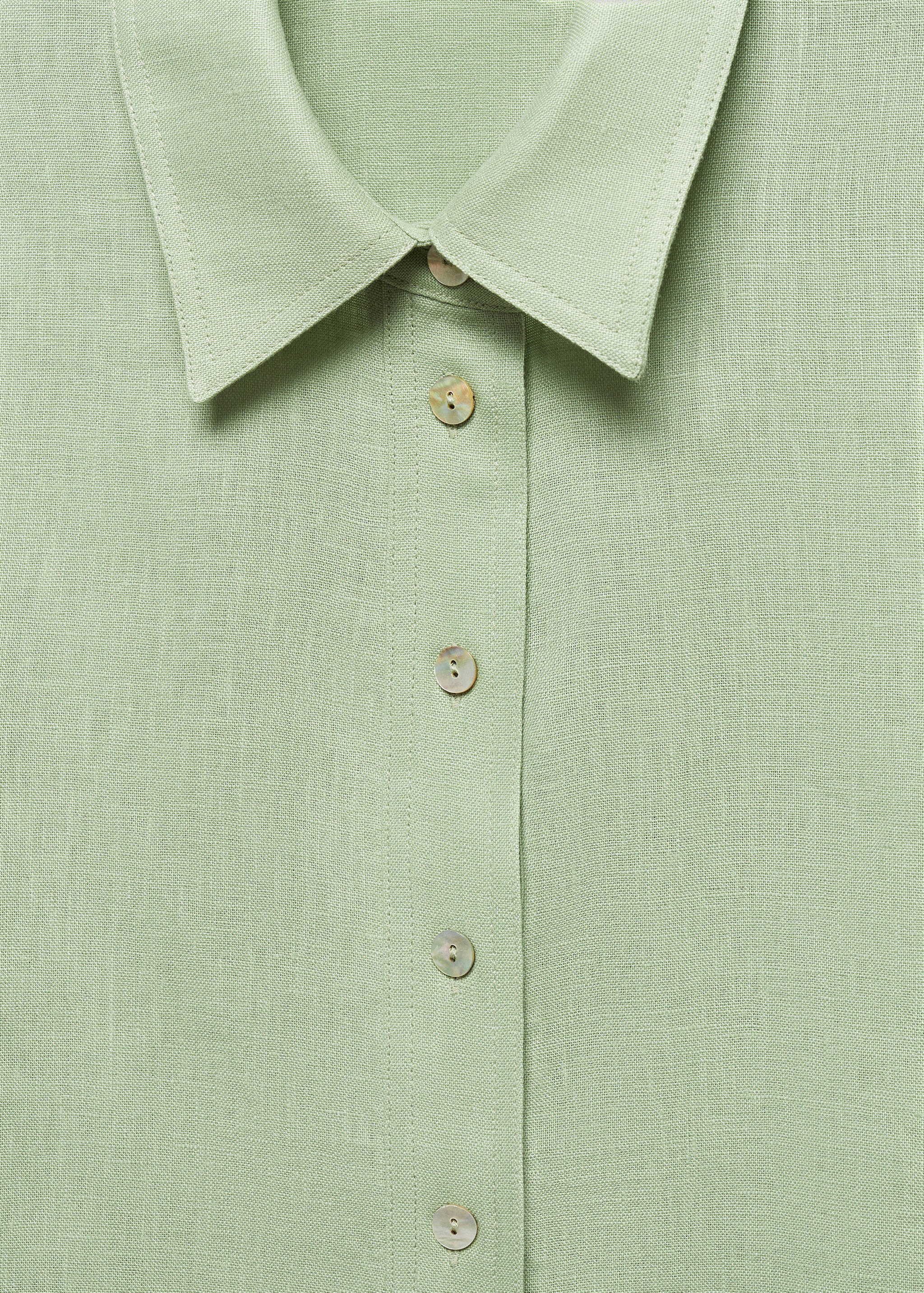 Linen-blend short-sleeve shirt - Details of the article 8