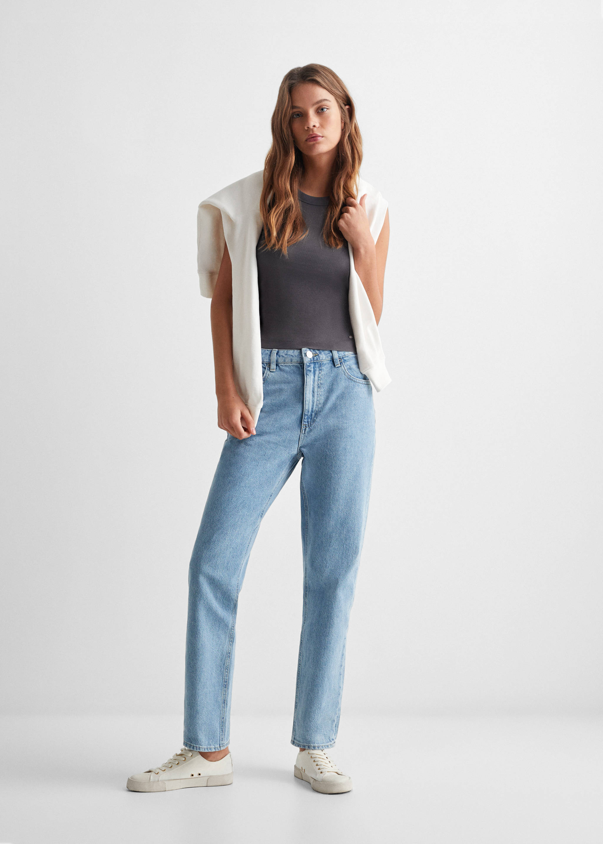 Top canalé algodón - Plano general