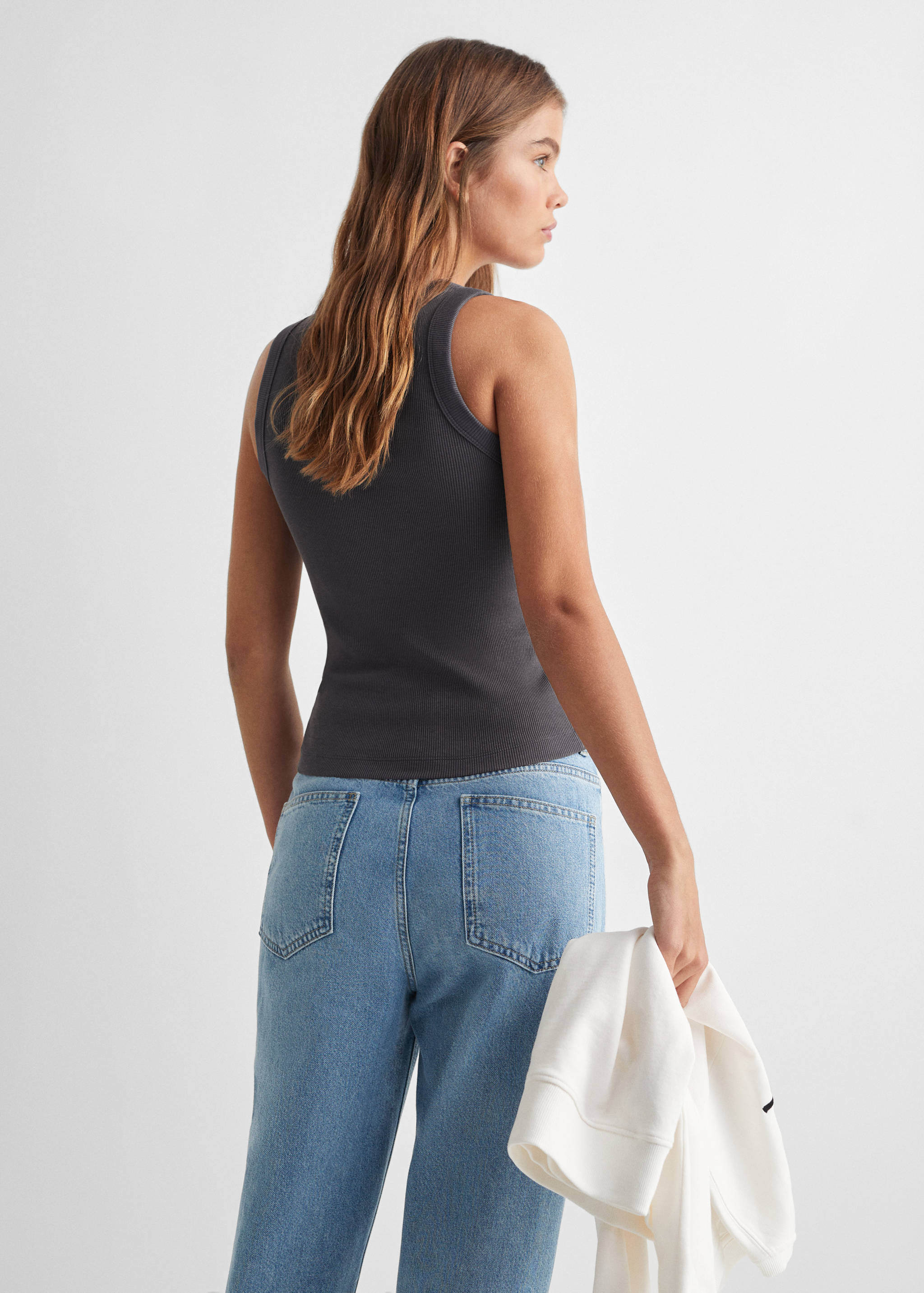 Top canalé algodón - Reverso del artículo