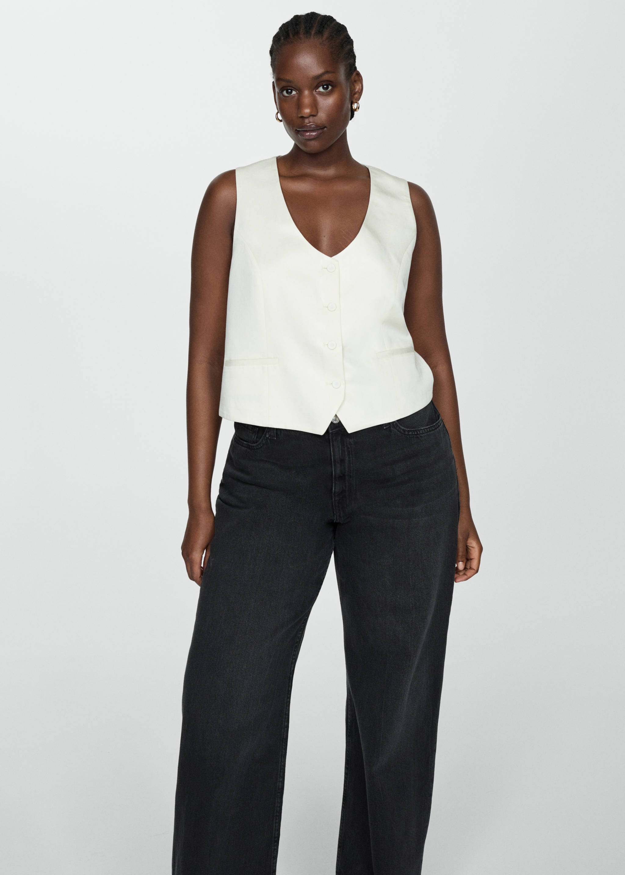 Джинсы с широкими штанинами и высокой посадкой - Деталь изделия 5