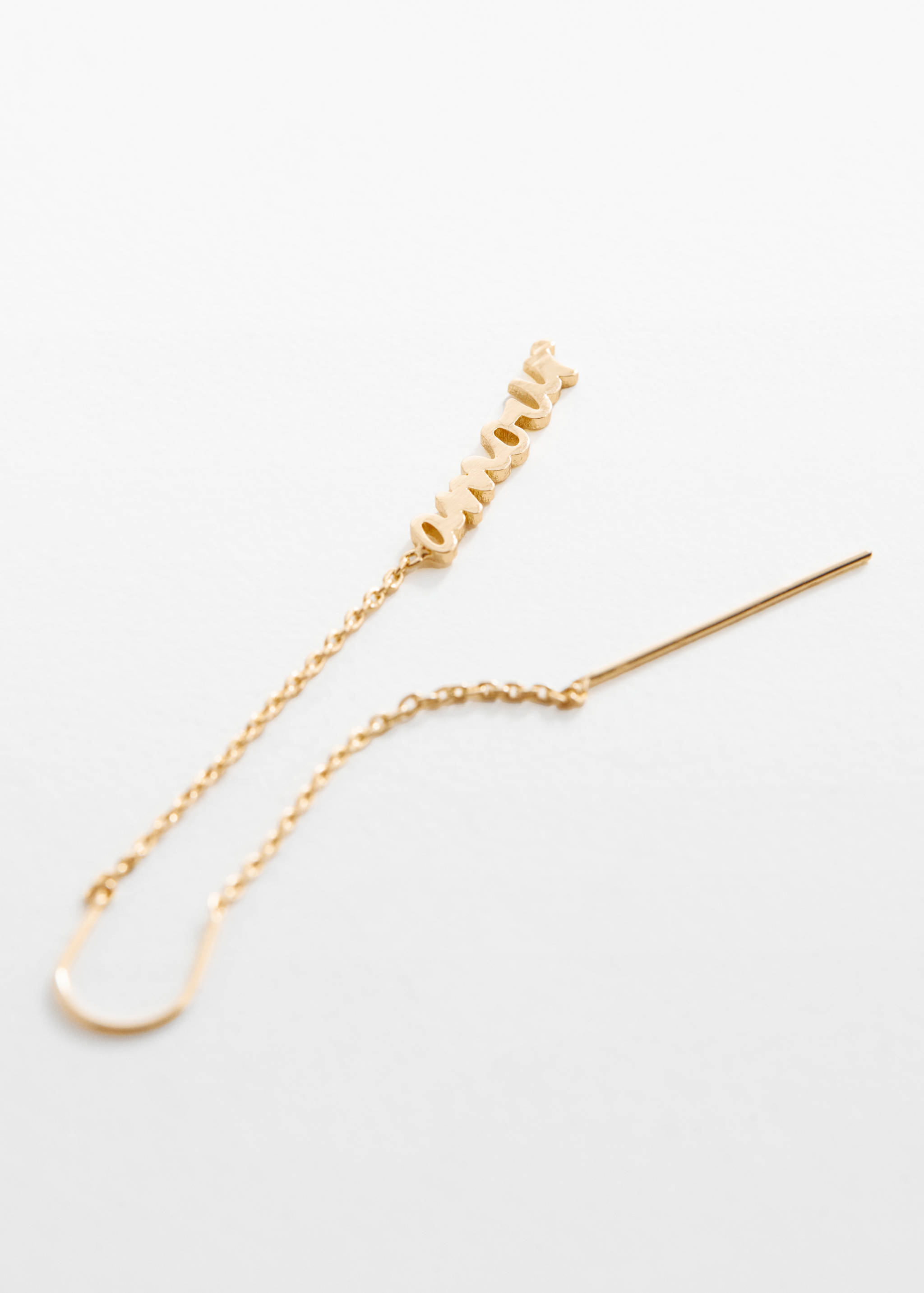 Boucles d'oreilles fil lettres - Plan moyen