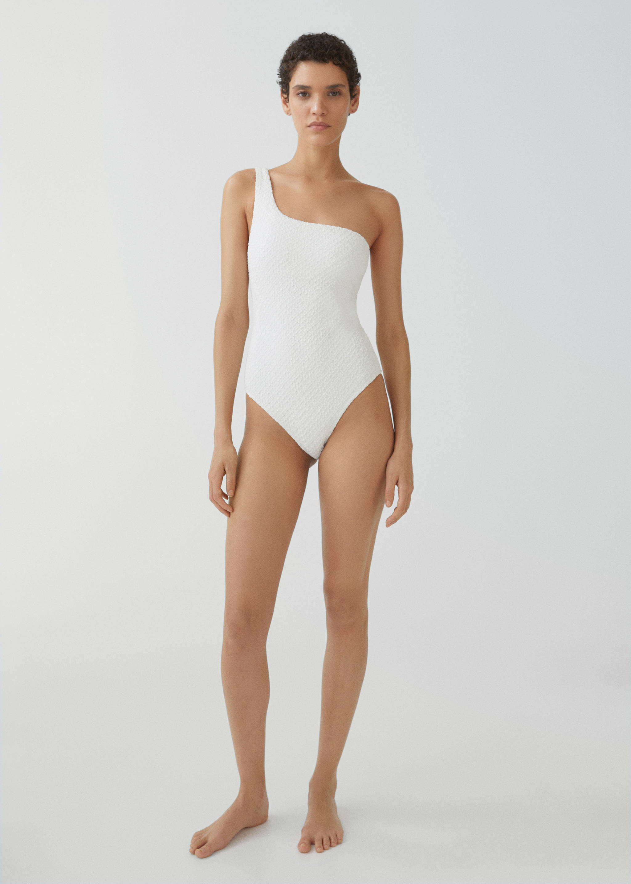 Maillot de bain asymétrique texture - Plan général