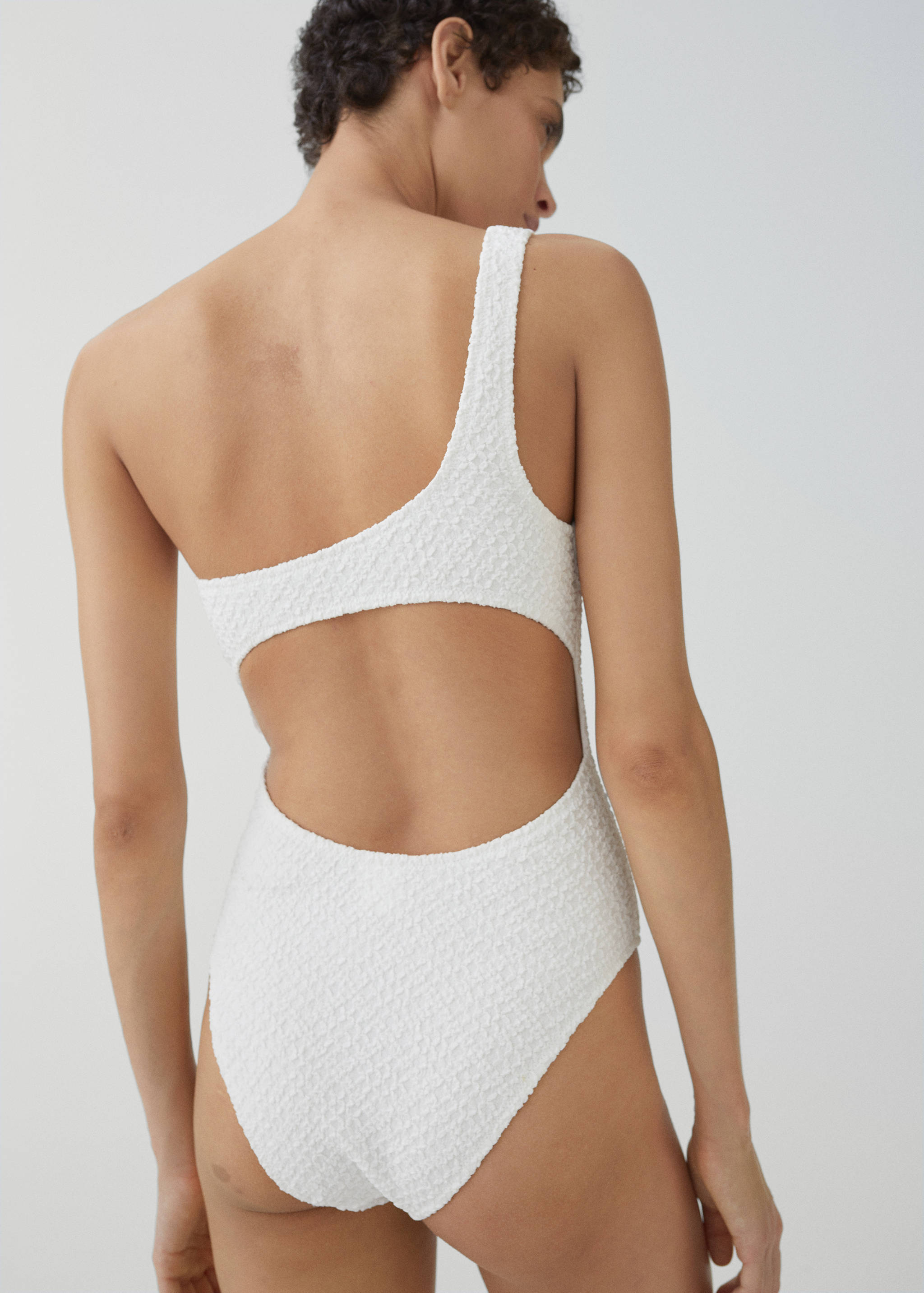 Maillot de bain asymétrique texture - Verso de l’article