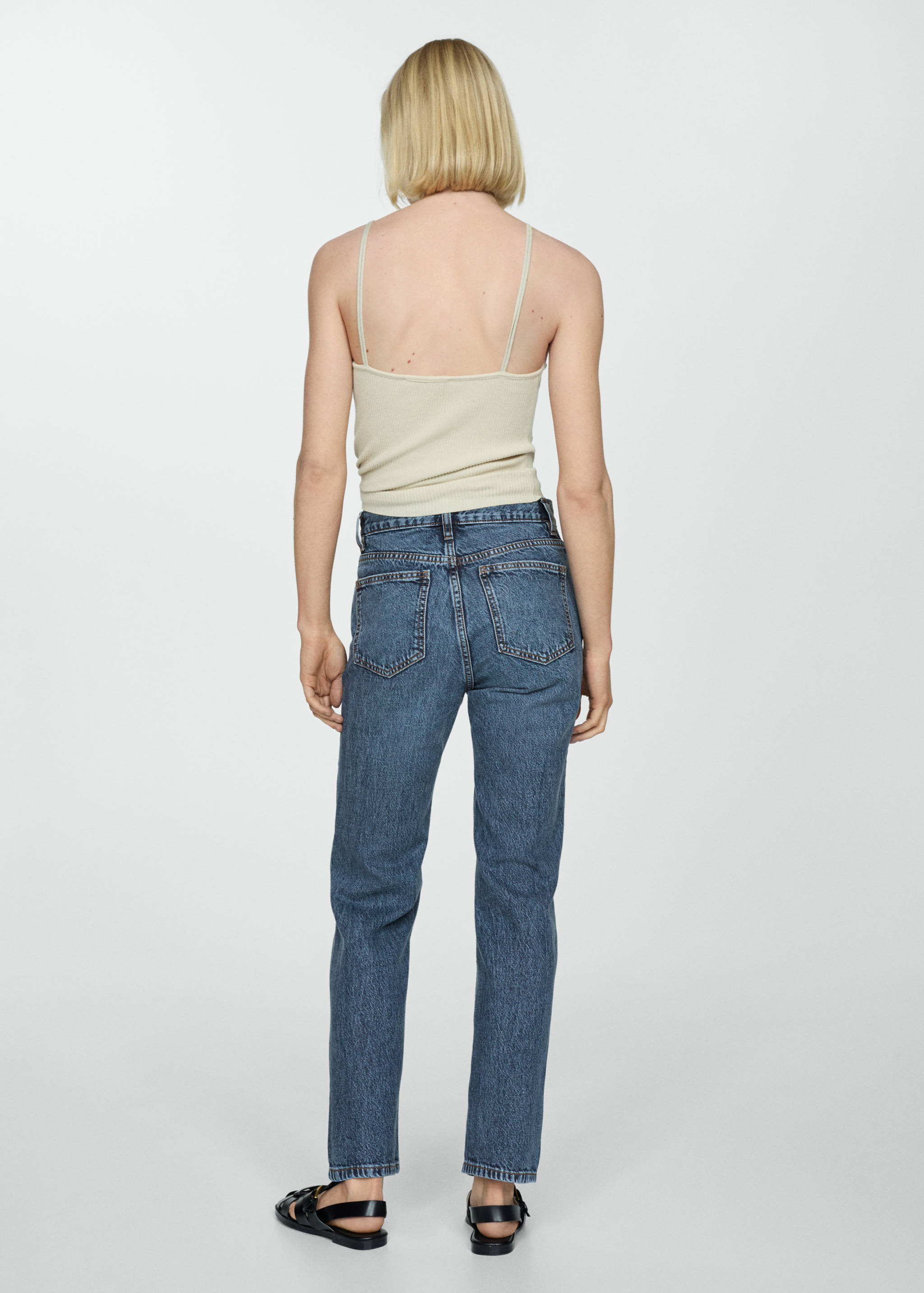 Mid-rise straight jeans - Reverse of the article