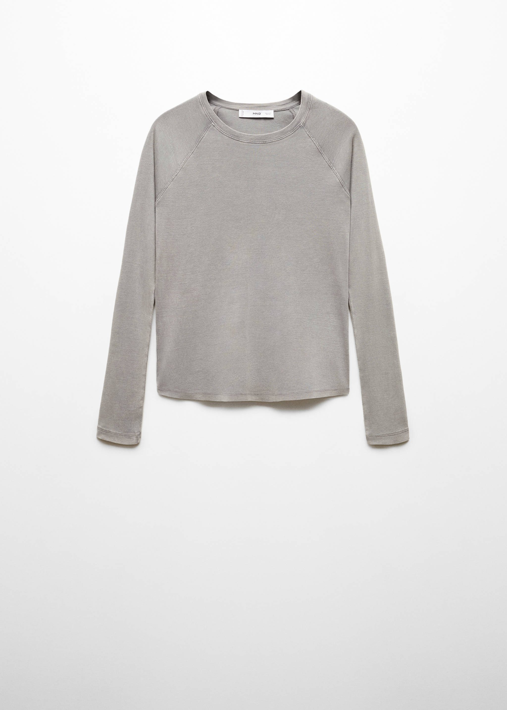 Camiseta lavada cuello redondo - Artículo sin modelo