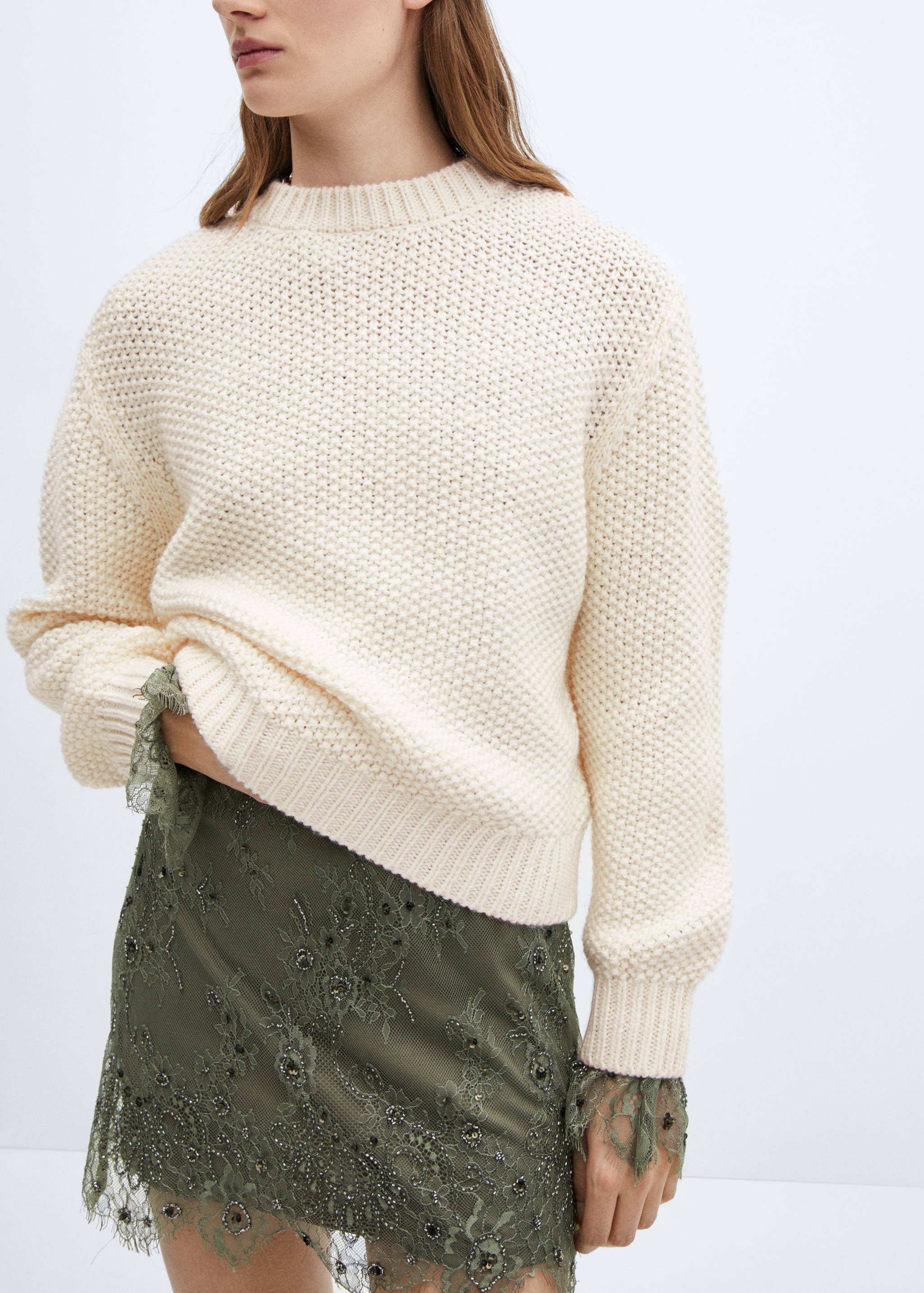 Round-neck knitted sweater - Details of the article 6