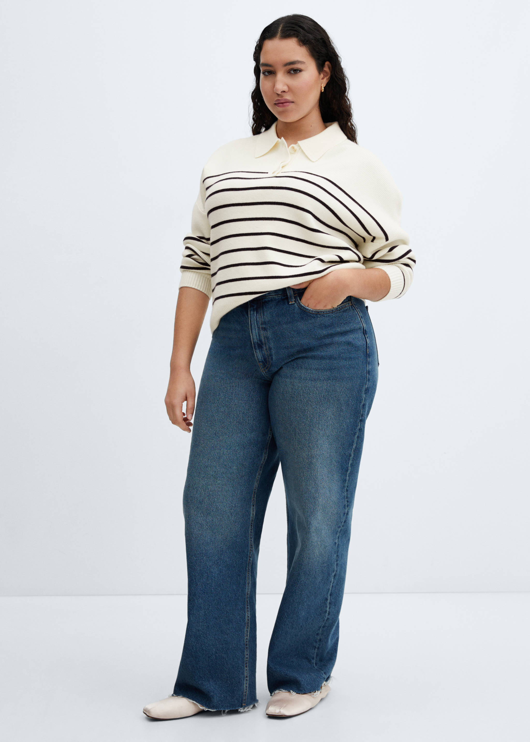 Вязаный джемпер с пуговицами - Деталь изделия 3