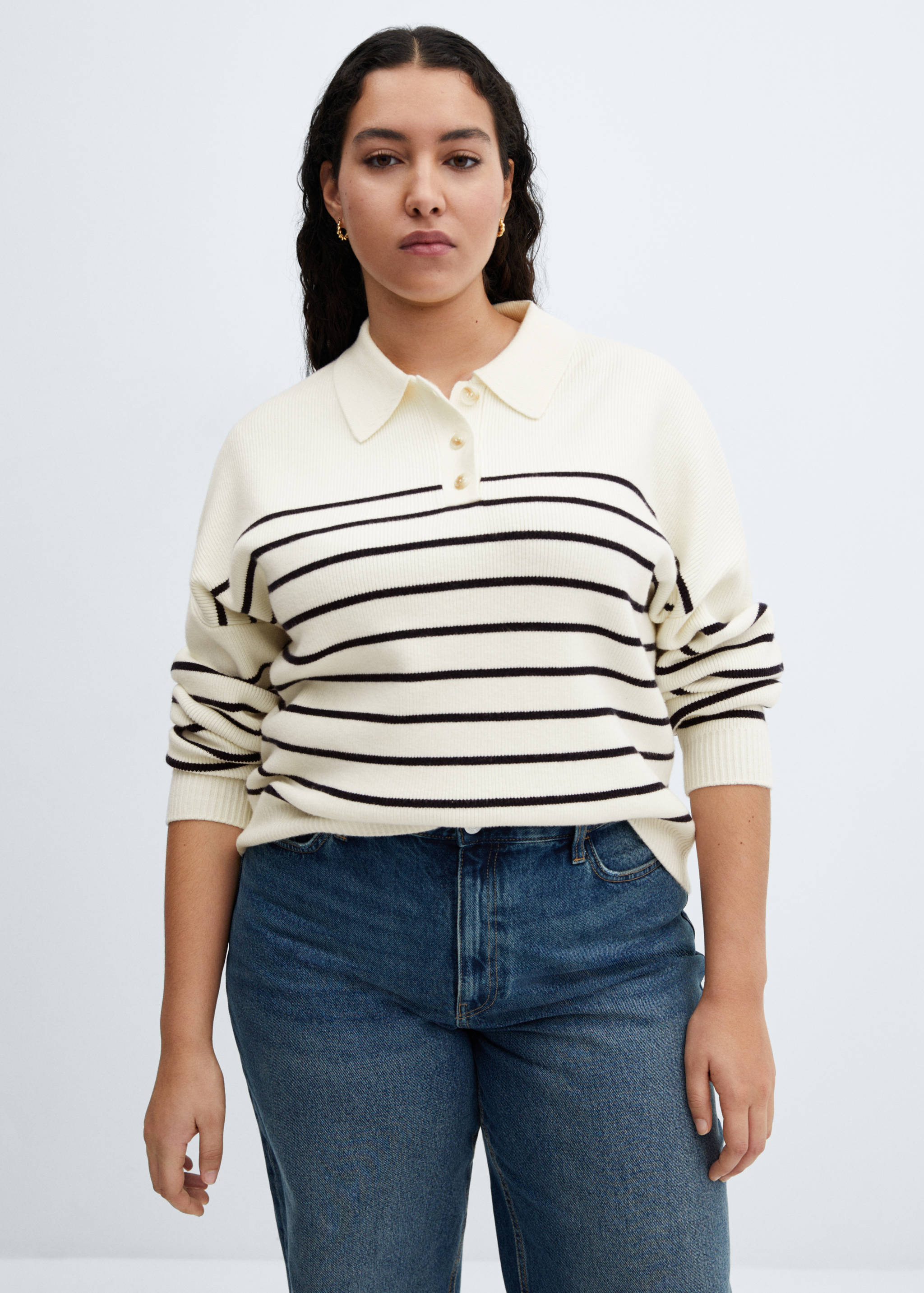 Вязаный джемпер с пуговицами - Деталь изделия 5