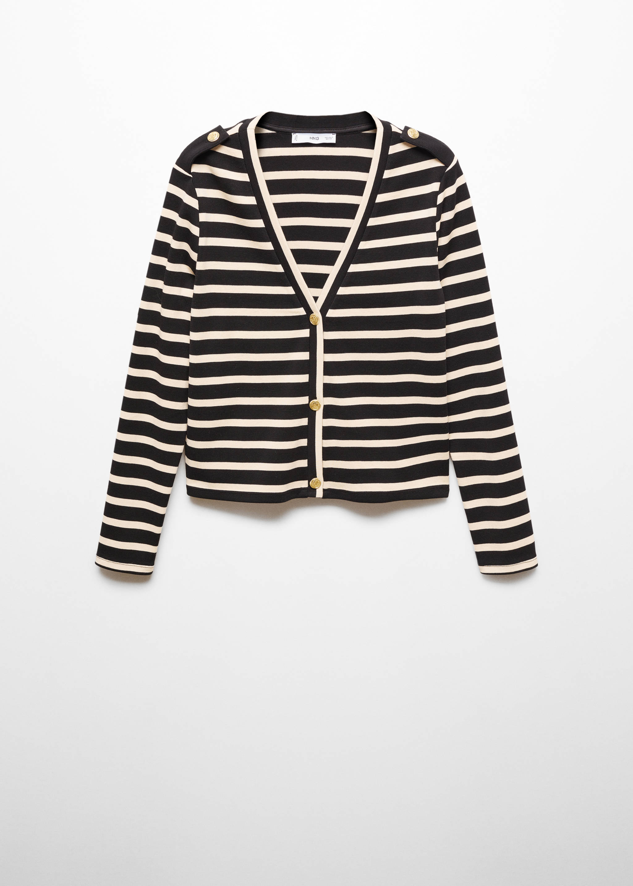 Cardigan rayures boutons - Article sans modèle