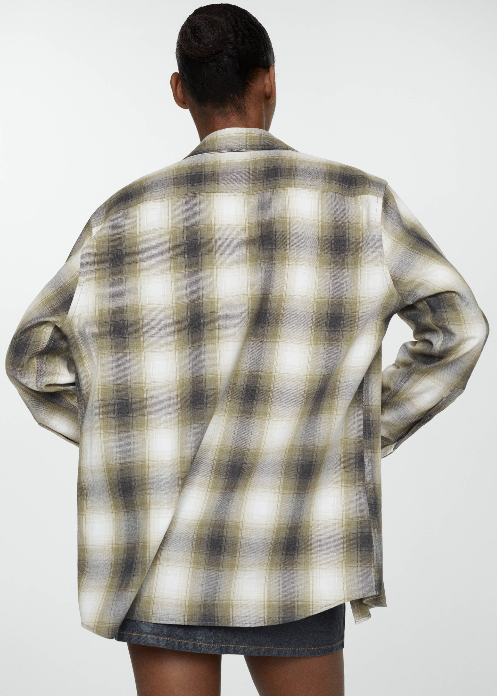 Camisa algodón cuadros - Reverso del artículo