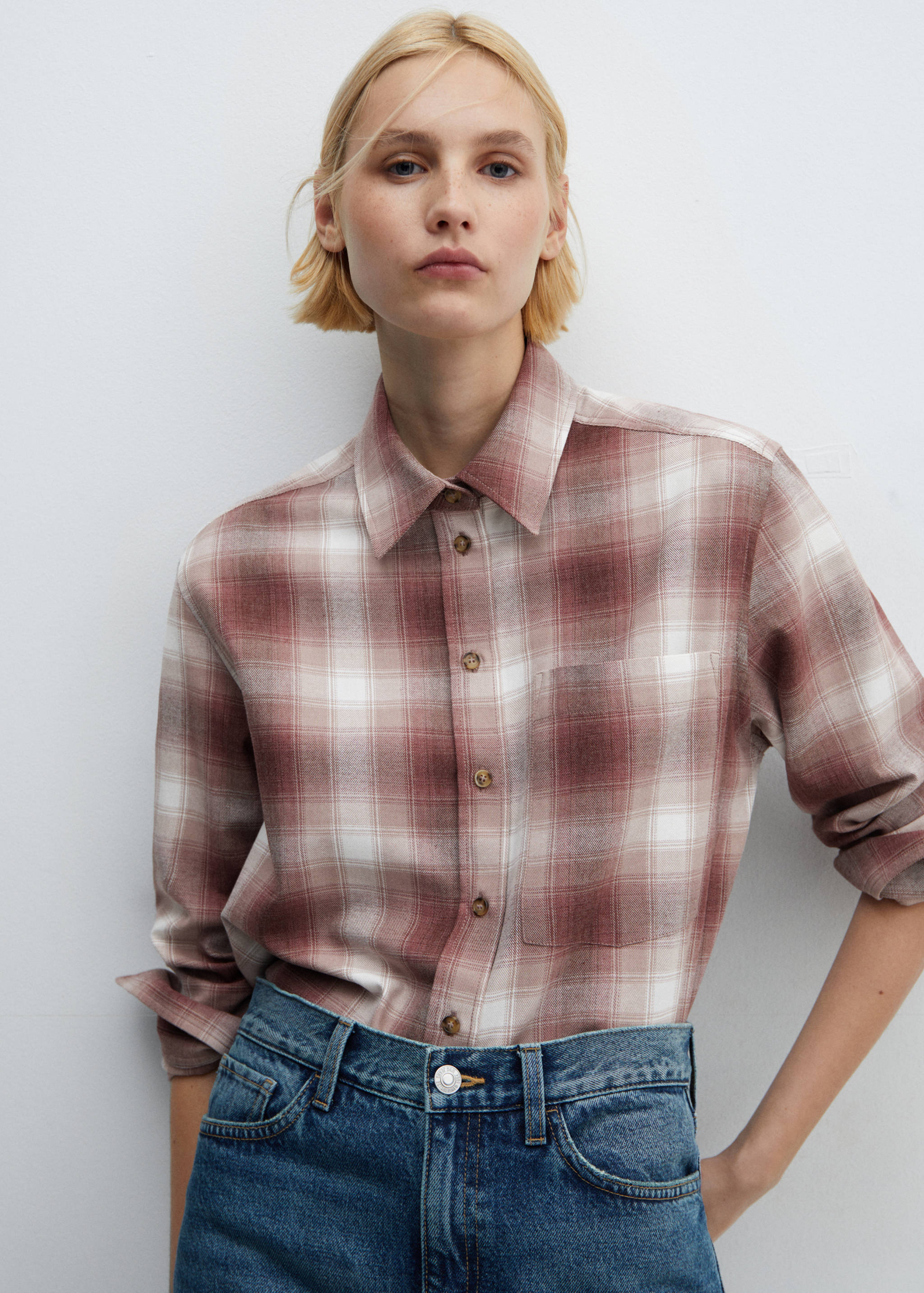 Хлопковая рубашка в клетку - Деталь изделия 2