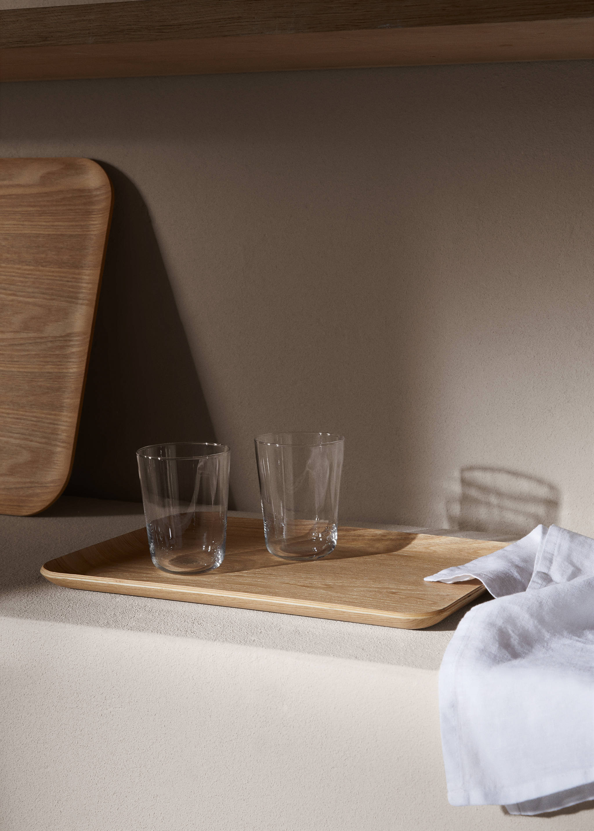 Rectangular wooden tray 46x35cm - General plane