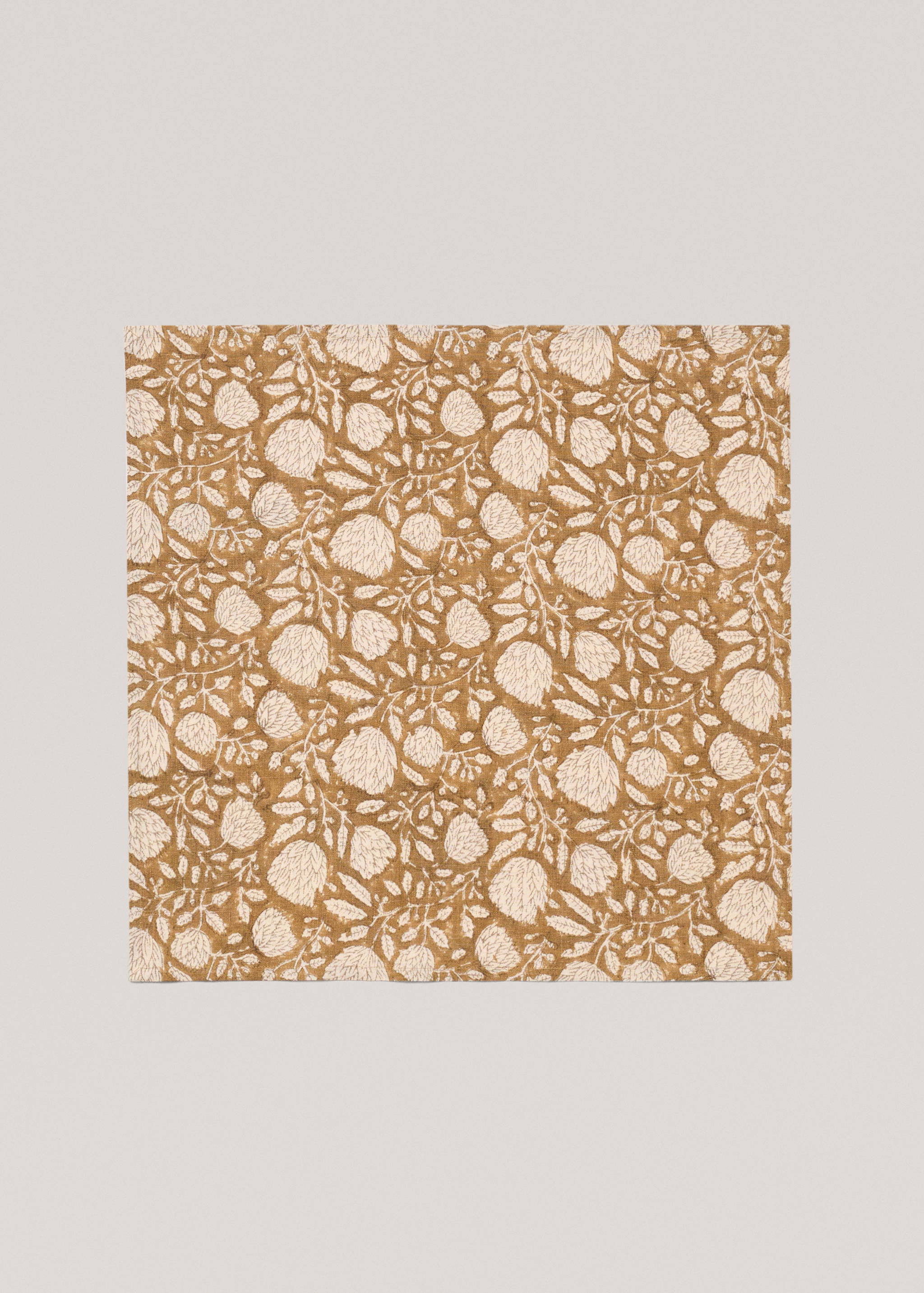 Guardanapo de 100% linho com estampado floral - Artigo sem modelo