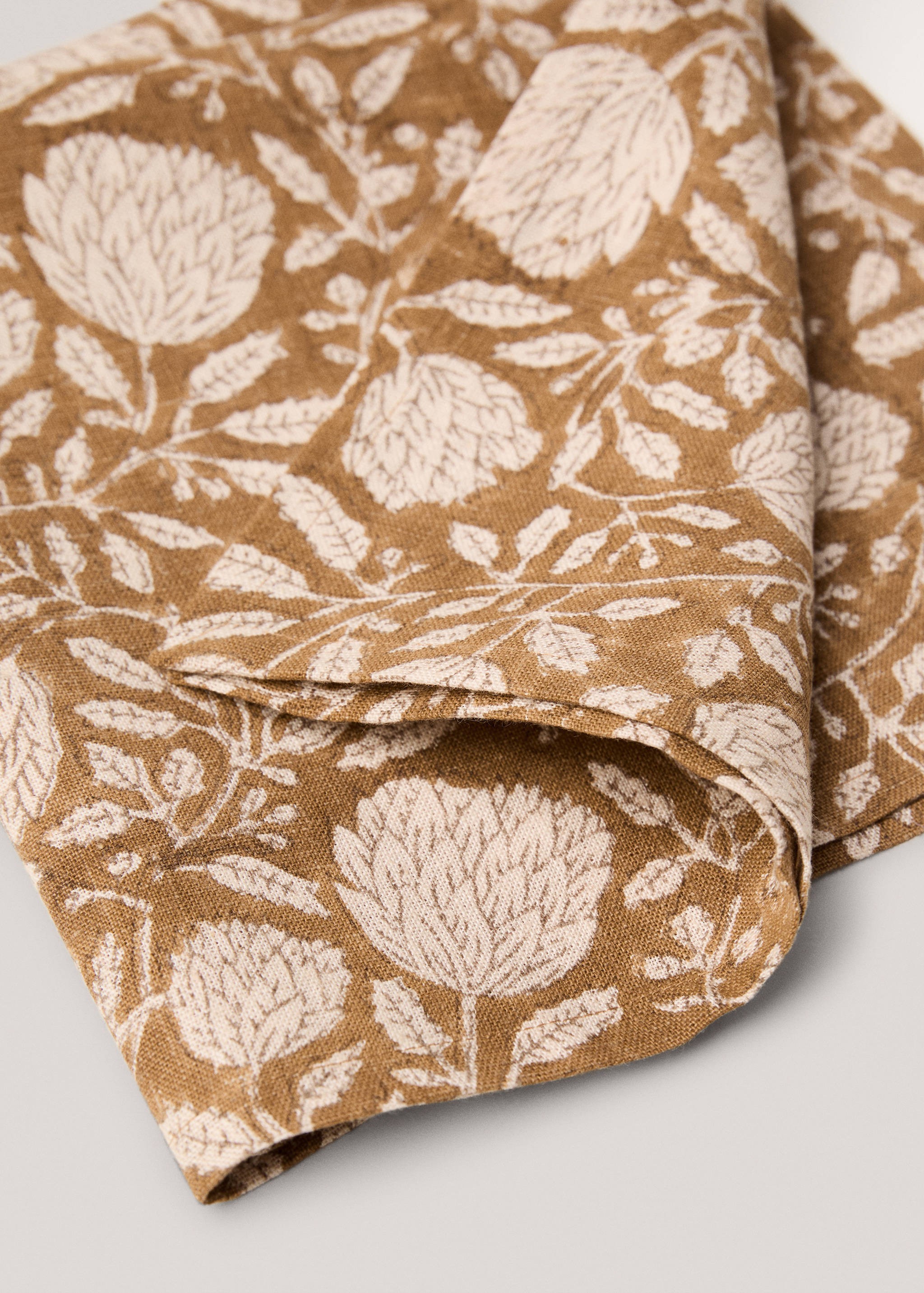 Guardanapo de 100% linho com estampado floral - Pormenor do artigo 2