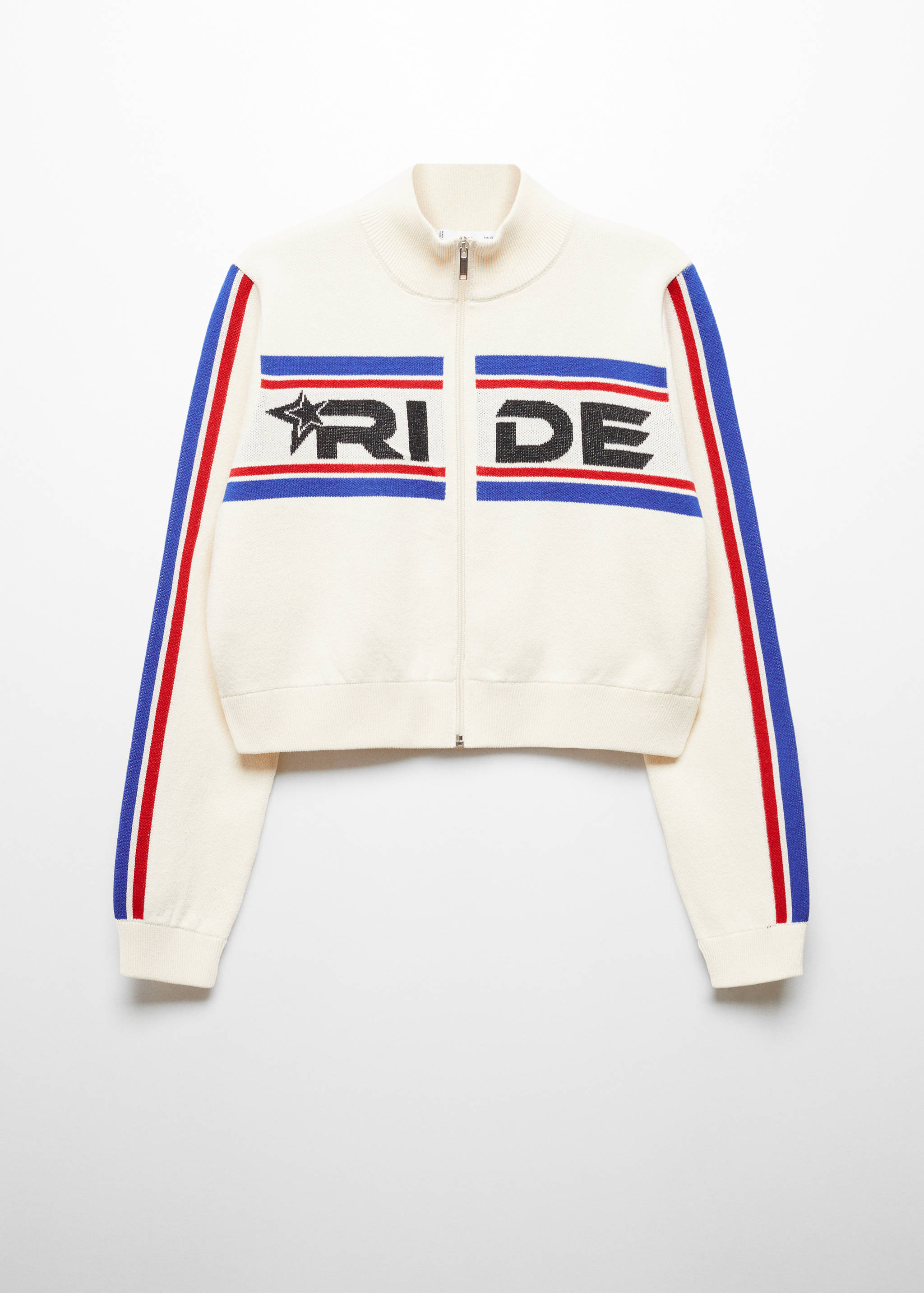 Zipper crop cardigan - Article without model