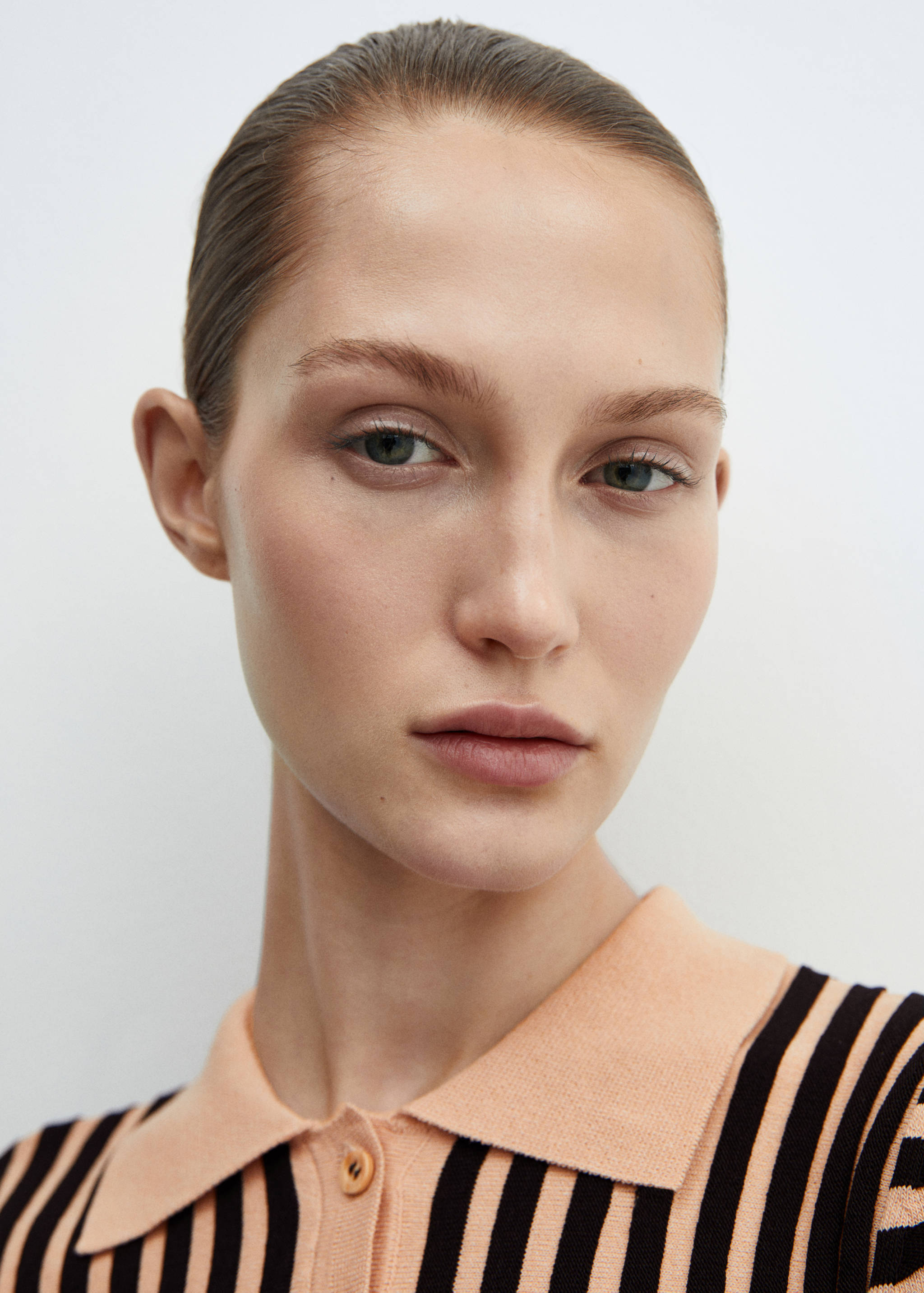Striped polo-neck sweater - Details of the article 1