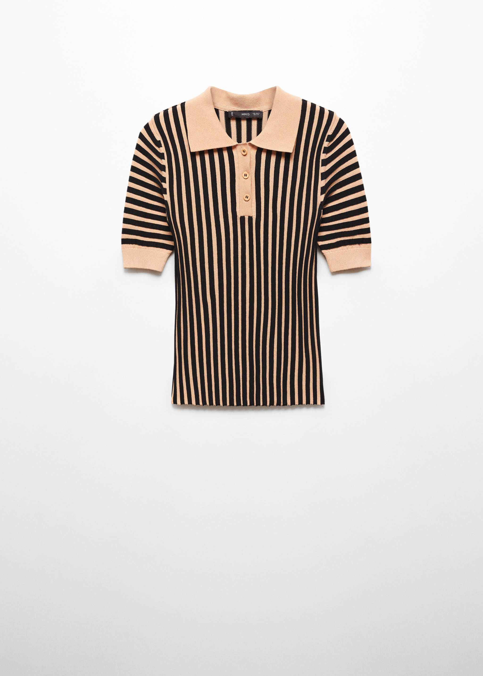 Striped polo-neck sweater - Article without model