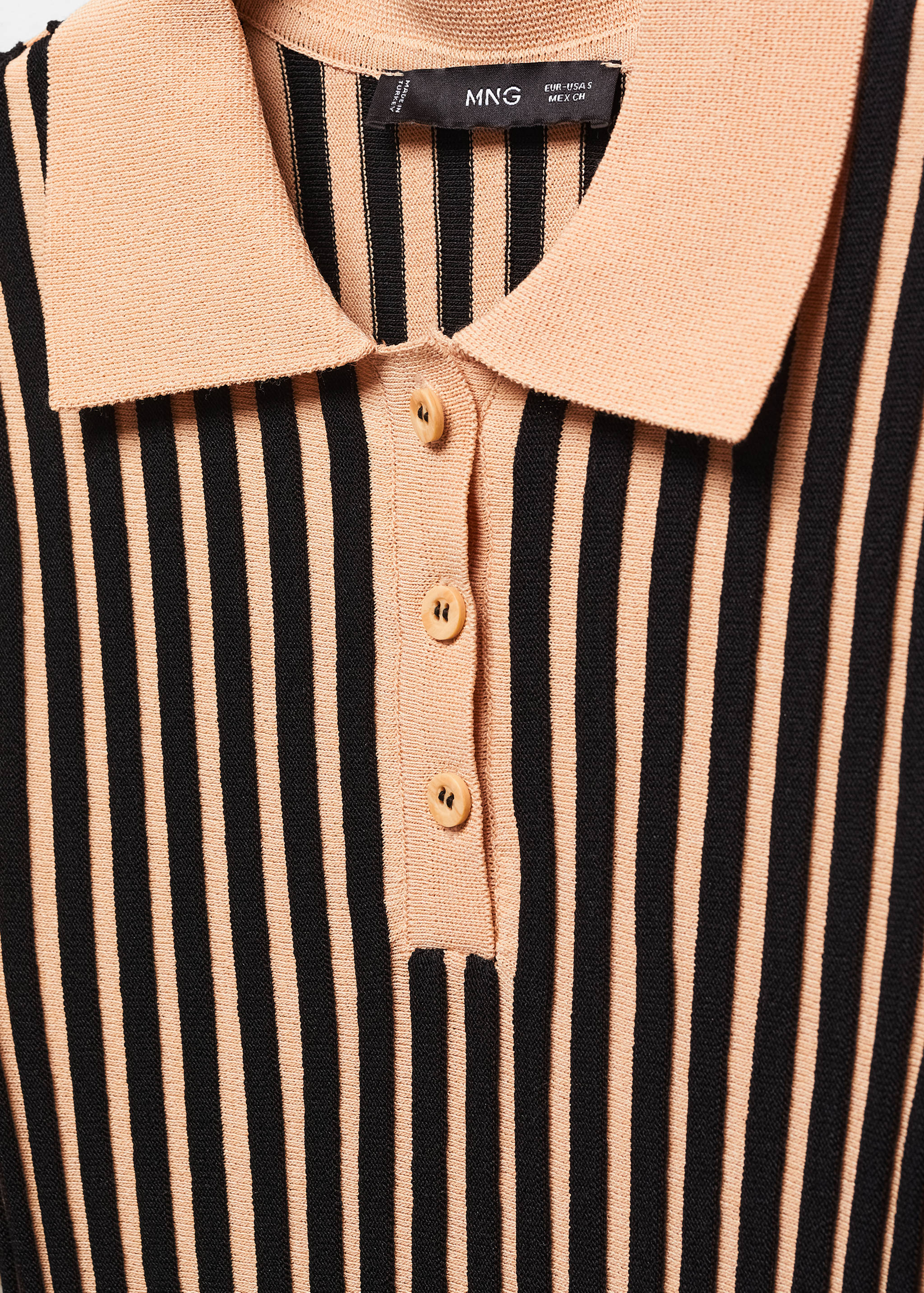 Striped polo-neck sweater - Details of the article 8