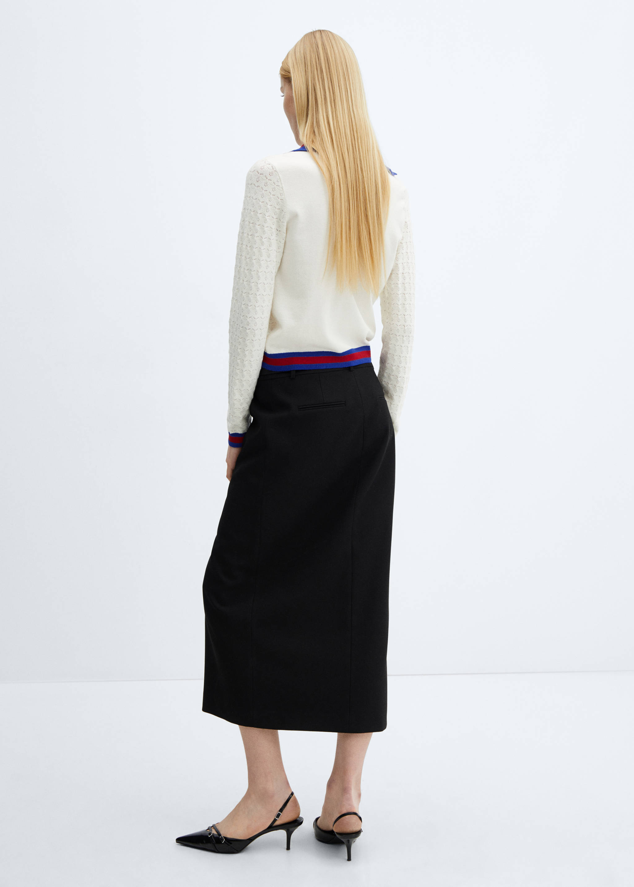 Jersey punto cuello polo - Reverso del artículo