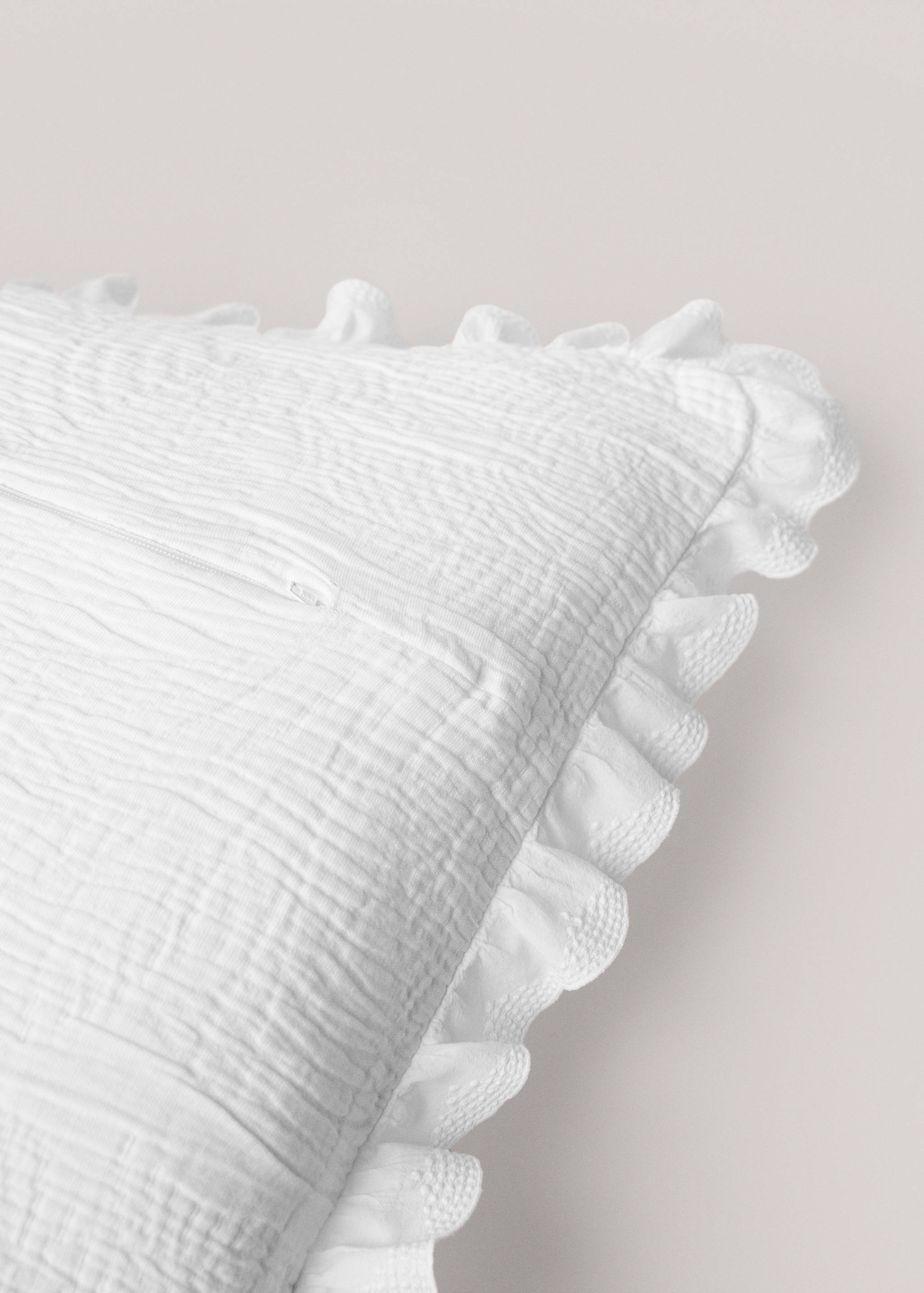 Housse coussin volant jacquard 60x60 cm - Détail de l'article 4