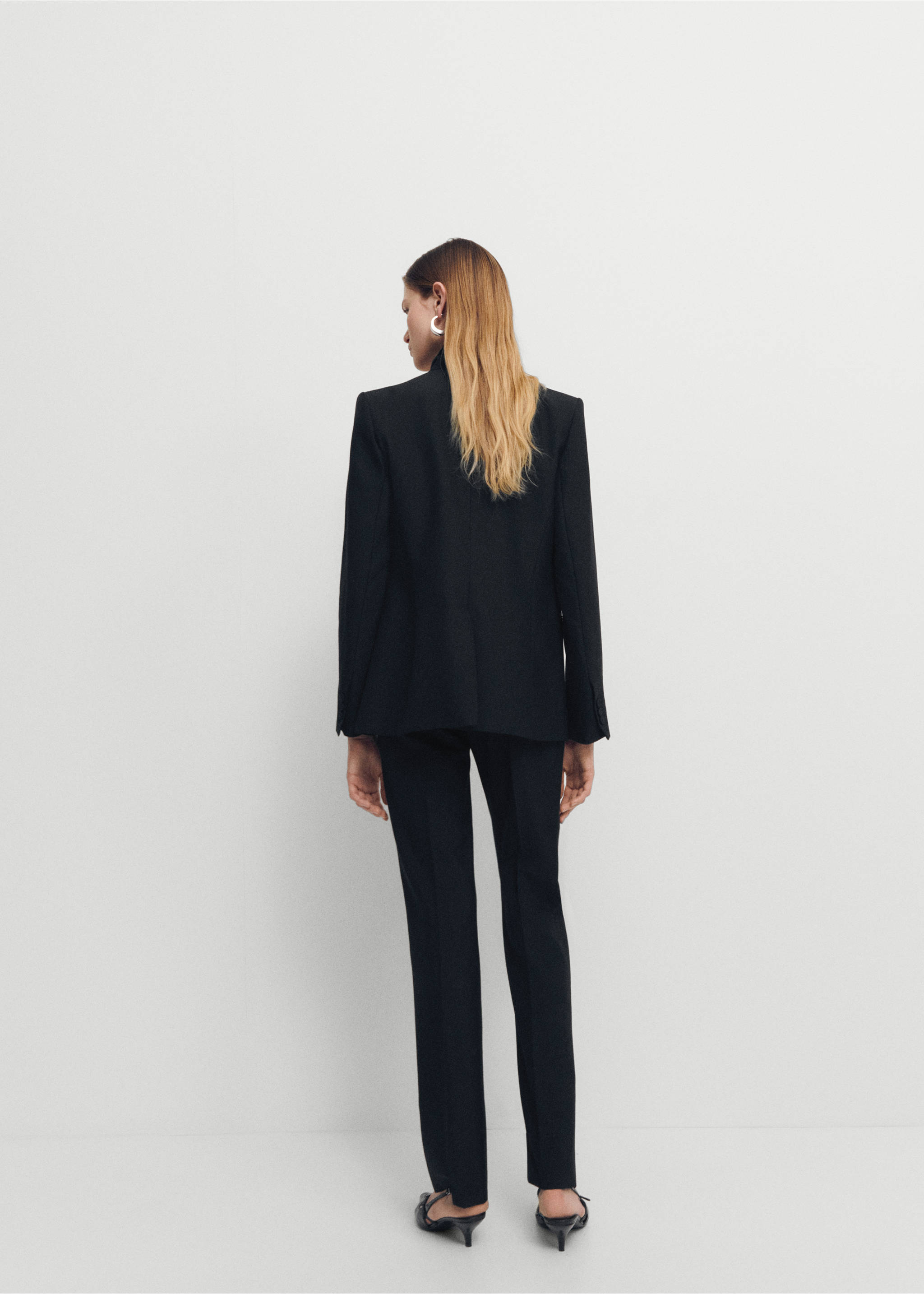 Wool suit jacket - Reverse of the article, Black. Ref: 67034074-00.