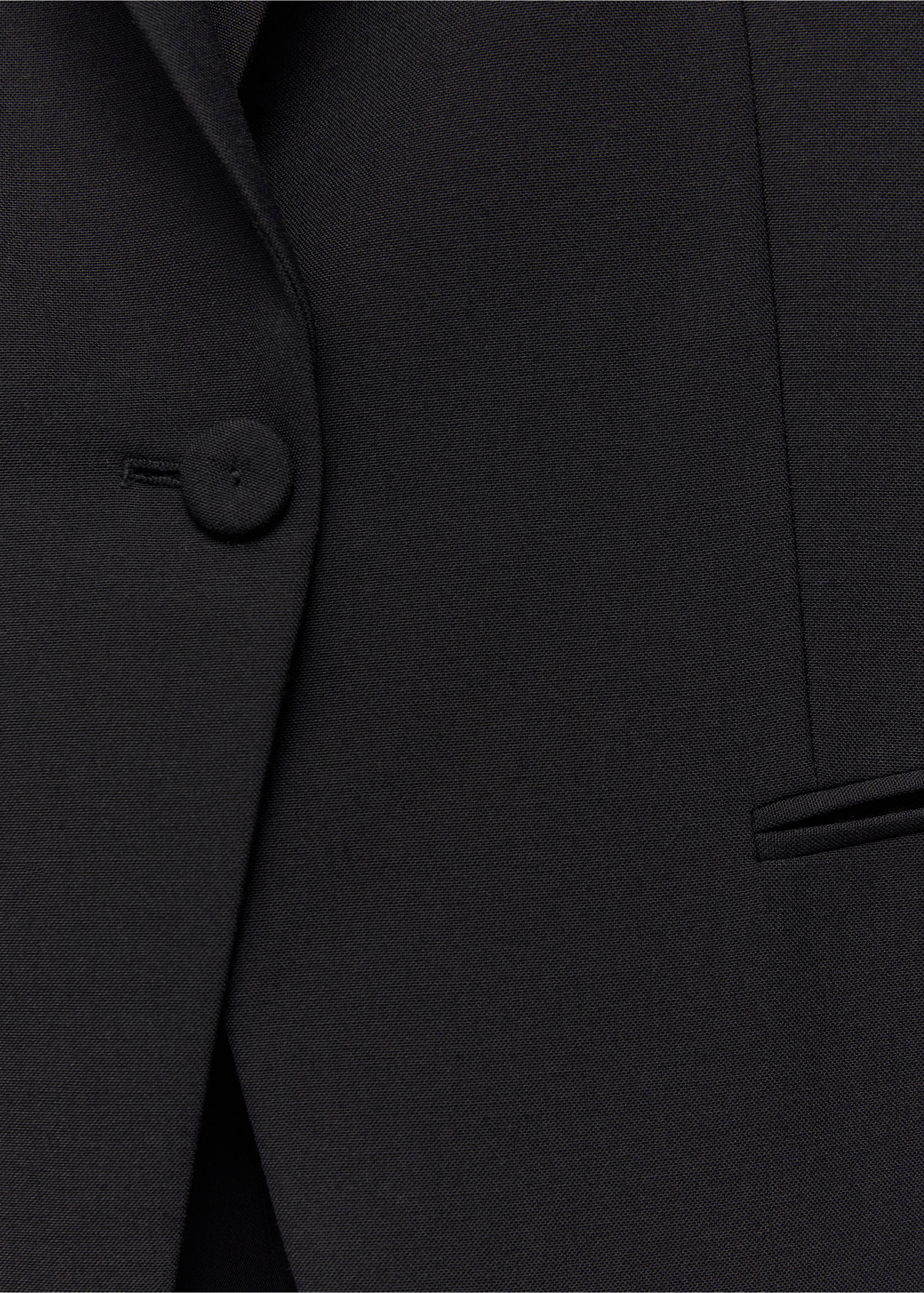 Wool suit jacket - Details of the article 8, Black. Ref: 67034074-00.