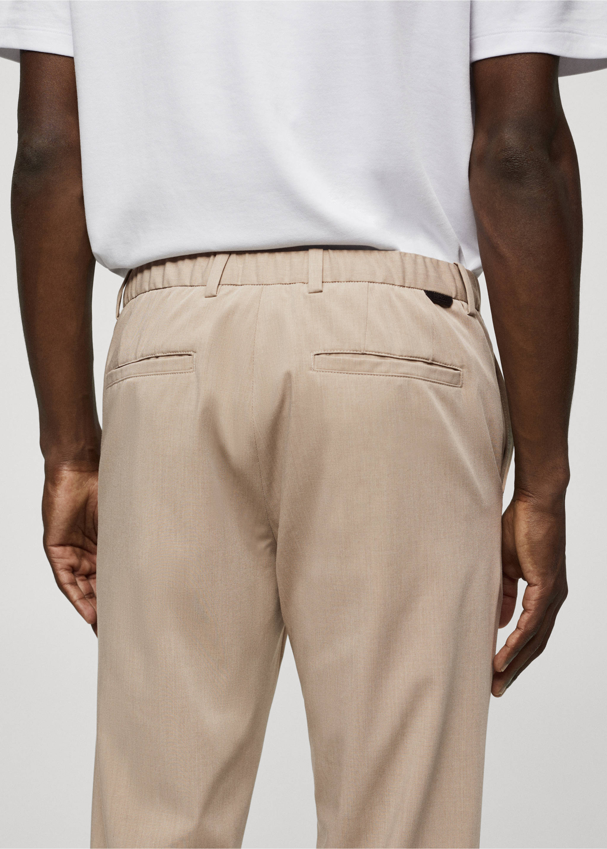 Pantalón slim fit stretch - Detalle del artículo 4, Beige. Ref: 67034440-00.