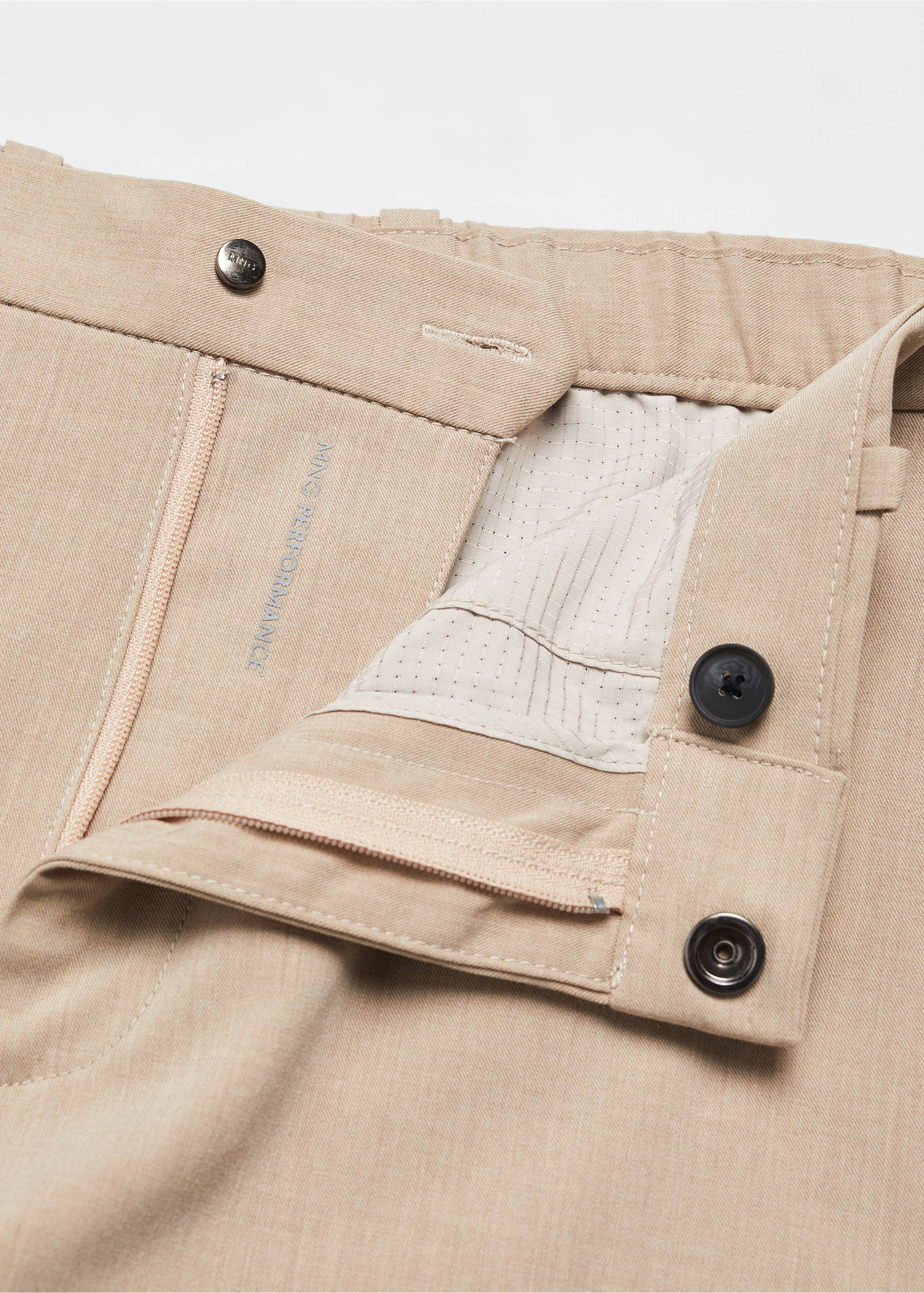 Pantalón slim fit stretch - Detalle del artículo 8, Beige. Ref: 67034440-00.